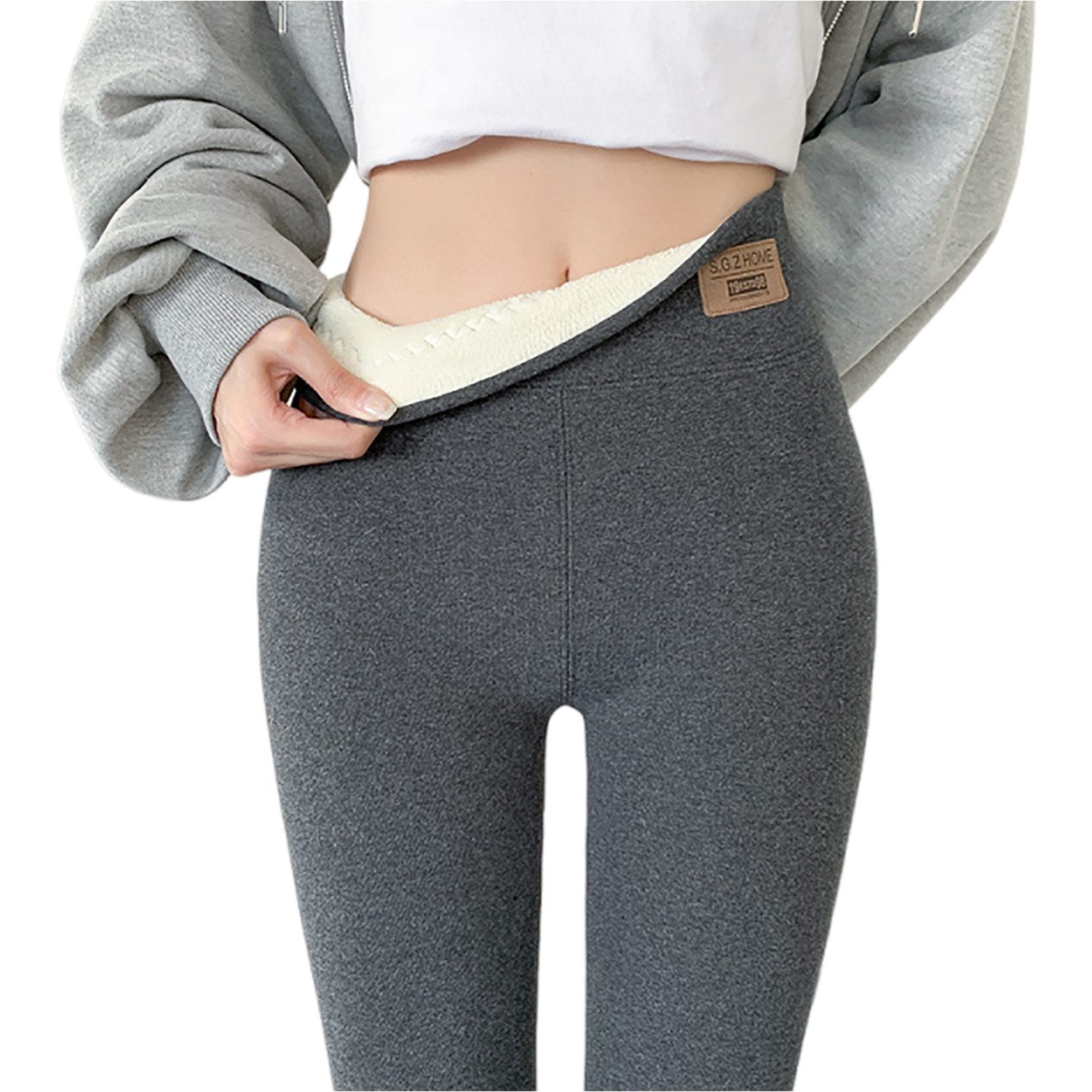 Refttenw Thermoleggings Verlängert Leggins Gefütterte Highwaist günstig online kaufen