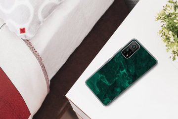 MuchoWow Handyhülle Marmor - Limone - Grün - Strukturiert - Marmoroptik, Phone Case, Handyhülle Xiaomi Mi 10T, Silikon, Schutzhülle