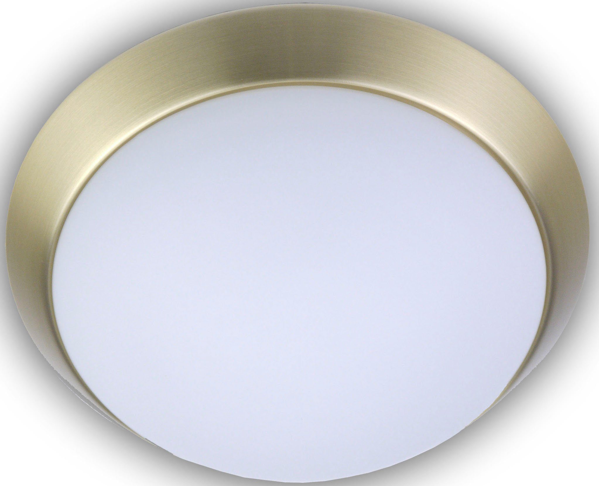 niermann Deckenleuchte Opal matt, Dekorring Messing matt, 50 cm, HF Sensor, LED, LED wechselbar, Warmweiß