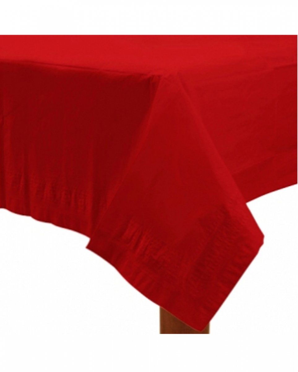 Horror-Shop Dekofigur Rote Papiertischdecke 1,37 x 2,74 m für Parties un