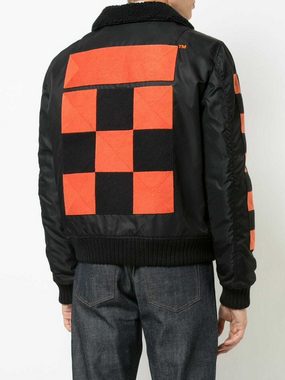 OFF-WHITE Winterjacke OFF-WHITE OFFWHITE ICONIC CHECKER COLLEGE BOMBER JACKET JACKE BLOUSON