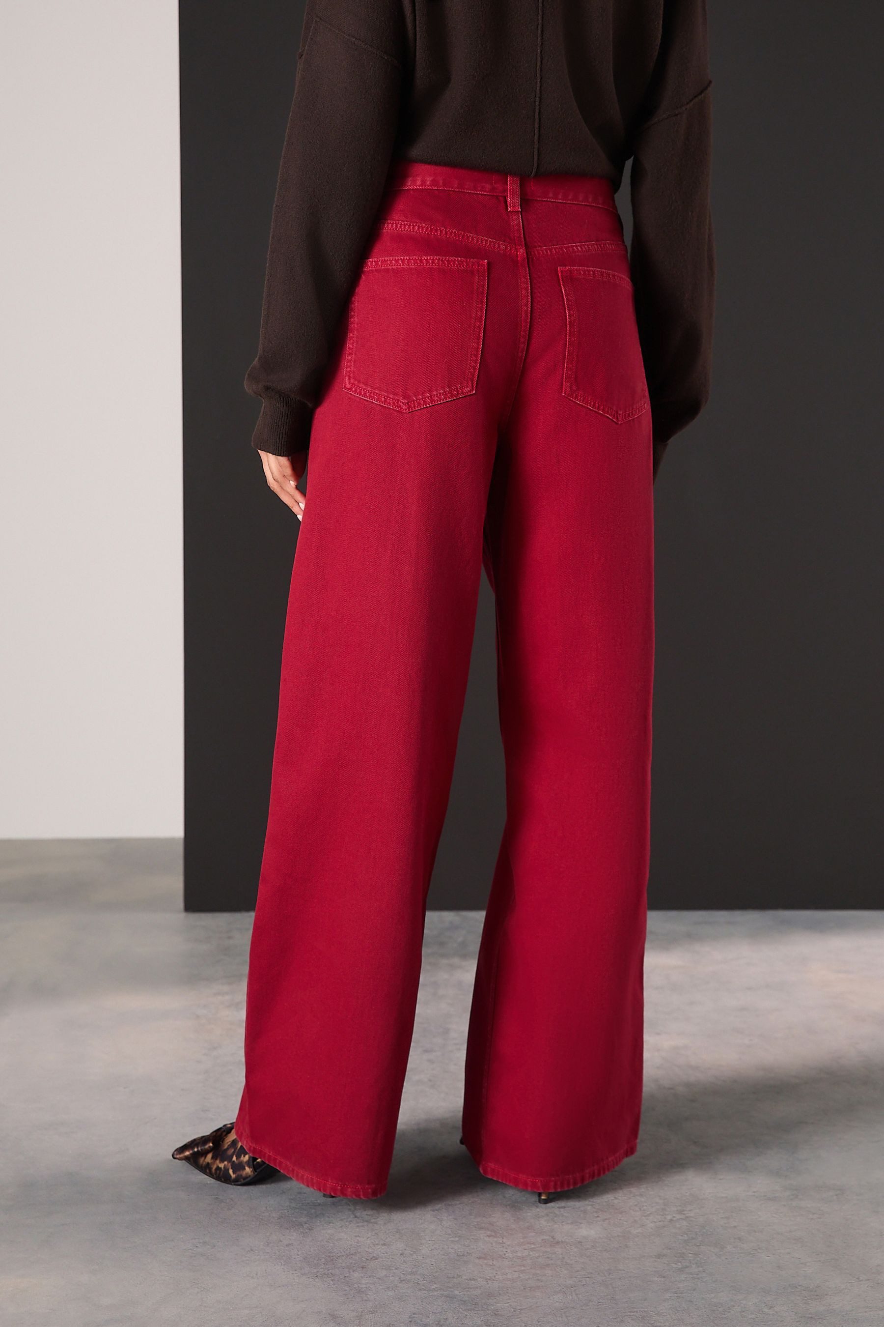 Next Weite Jeans Jeans mit weitem Bein aus 100 % Baumwolle (1-tlg)