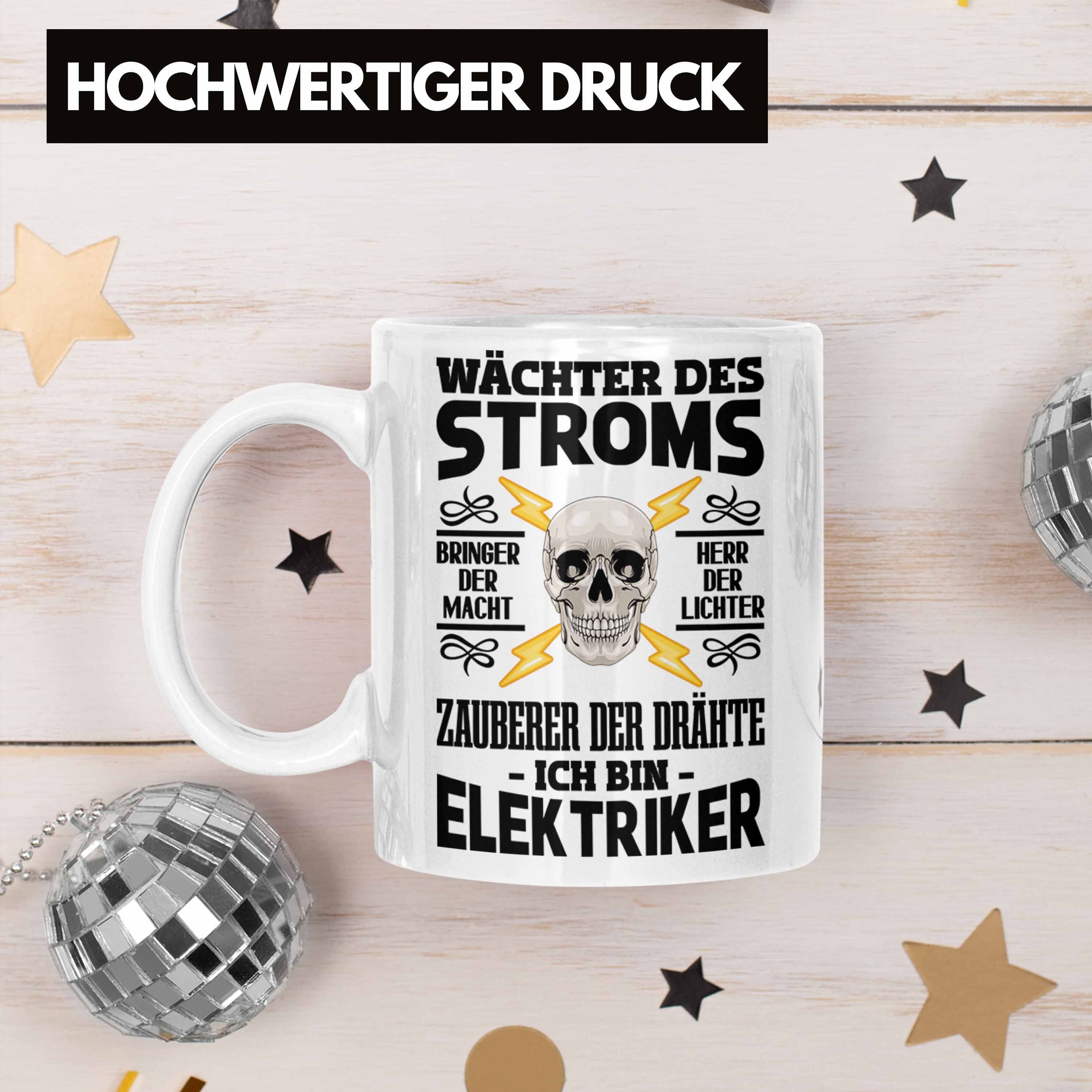 Trendation Tasse Kaffeebecher - Trendation für Spruch Elektriker Geschenk Geschenke Weiss Gadget Lustig Tasse Männer