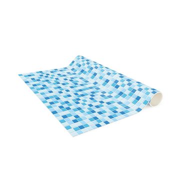 Läufer Teppich Vinyl Flur Küche Fliesen Muster funktional lang modern, Bilderdepot24, Läufer - blau glatt