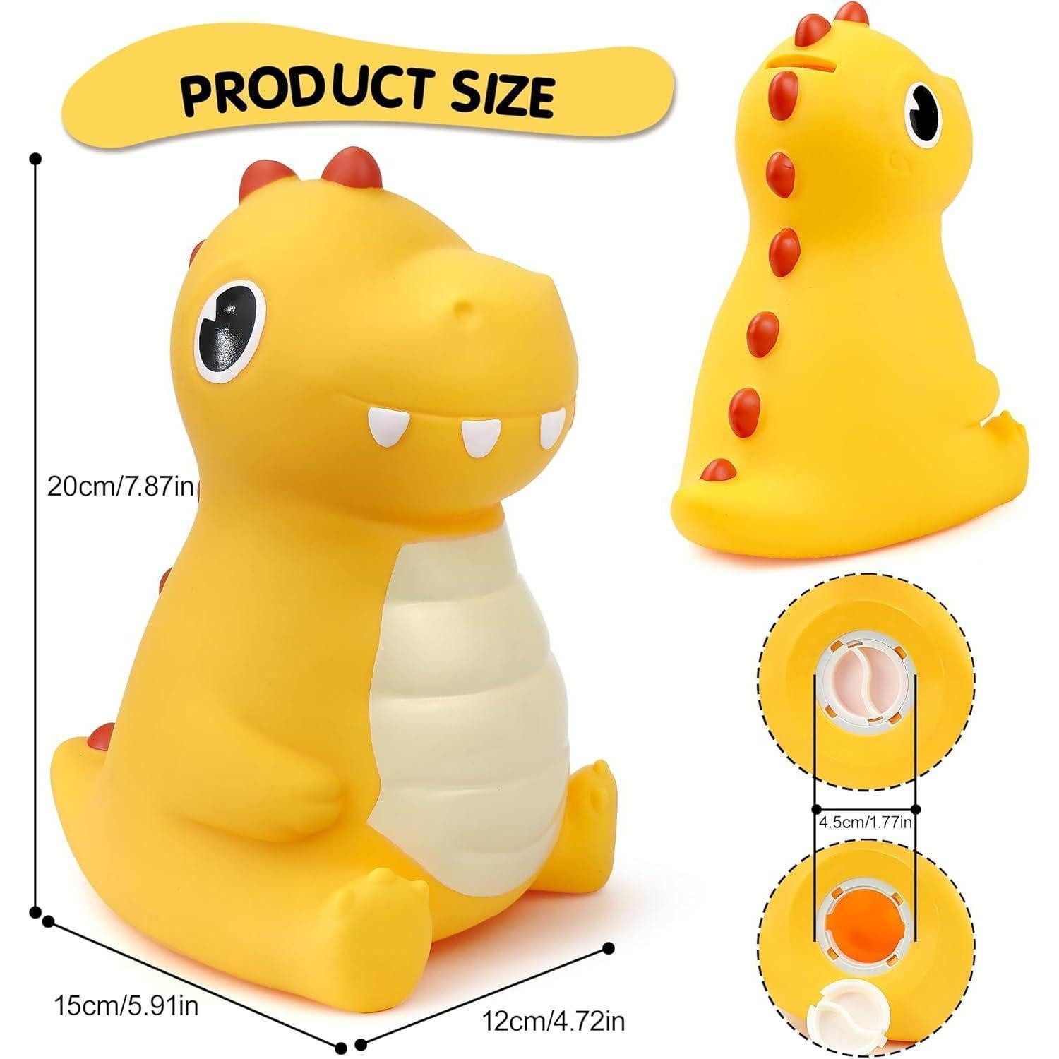 LuxusKollektion Spardose Spardose Dinosaurier Kinder Sparschwein PVC Taufgeschenke Neu Gelber