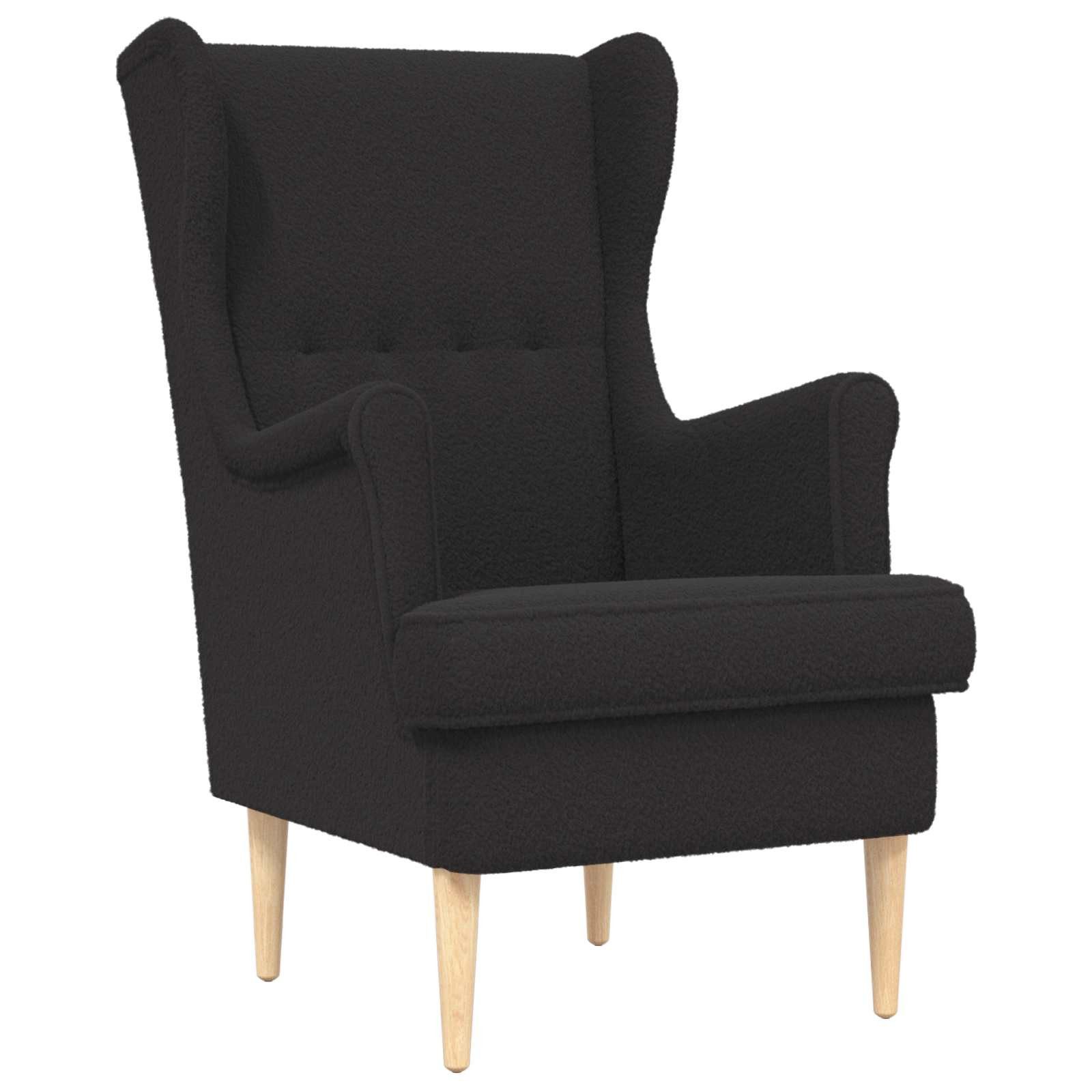 vidaXL Sessel Sessel Schwarz Bouclé (1-St)