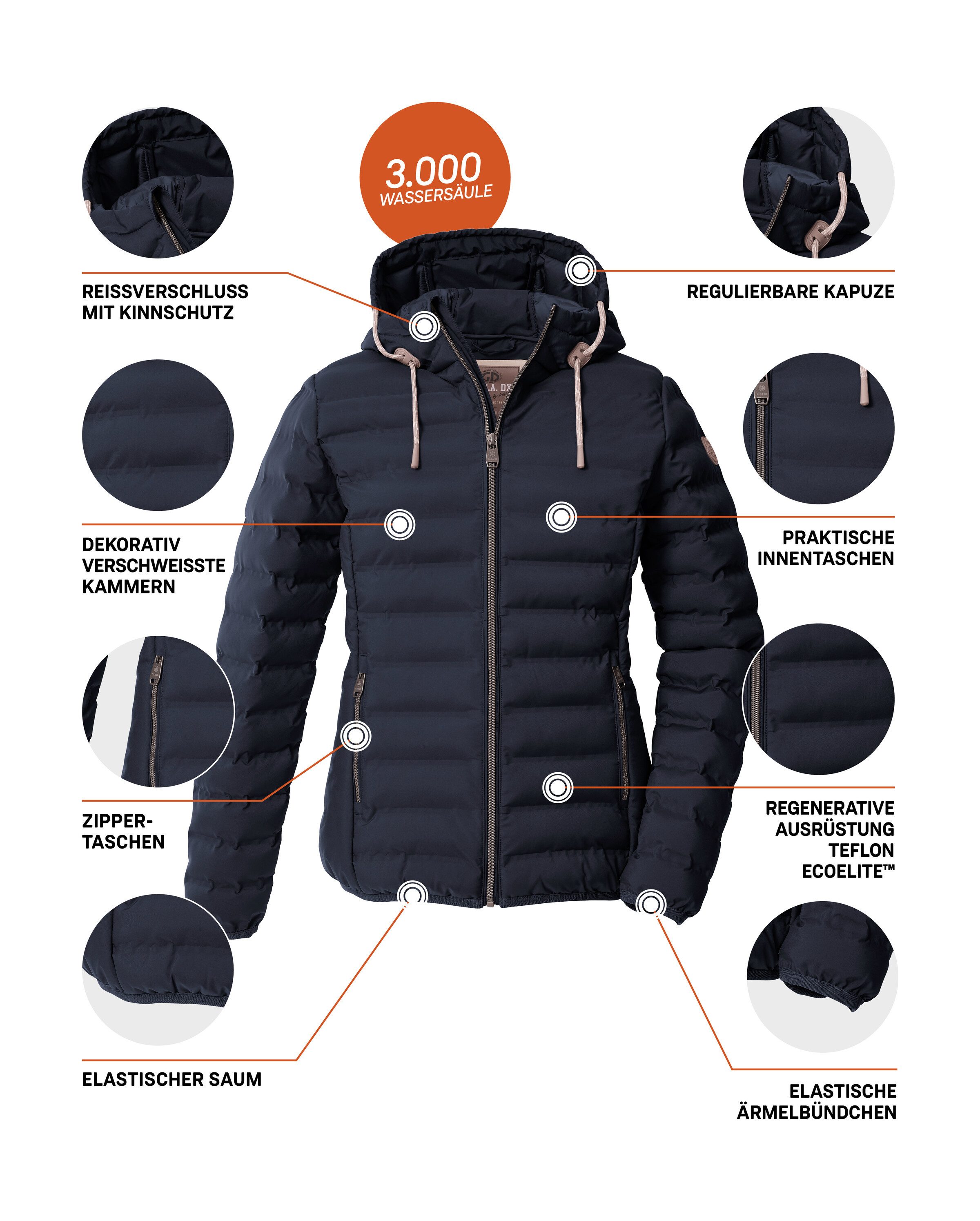 Steppjacke Damen Steppjacke OOGW 1