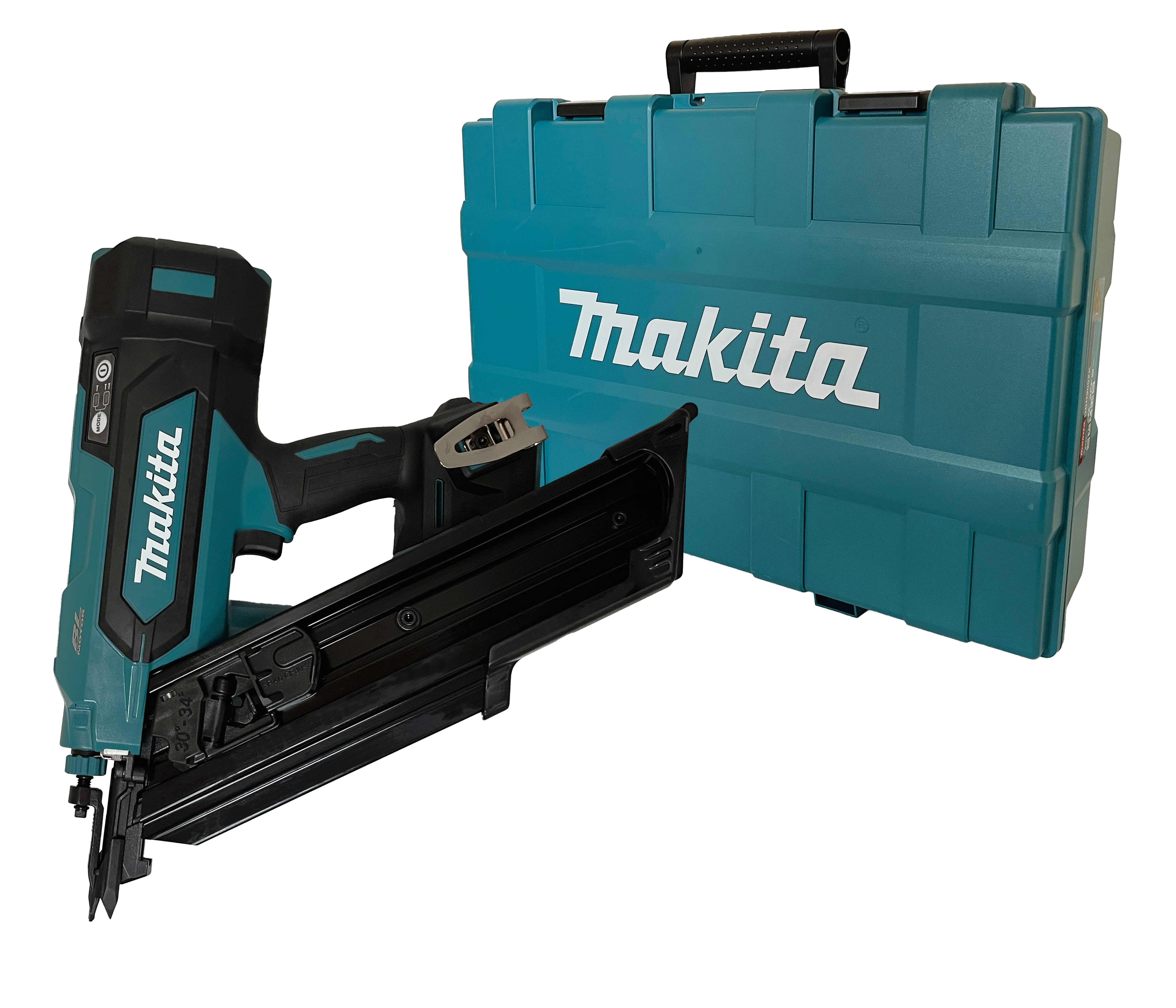 Makita Druckluft-Nagler DBN900ZK, inkl. Transportkoffer, Akku-Streifennagler LXT / 18V / 50-90 mm / D-Kopf-Nägel