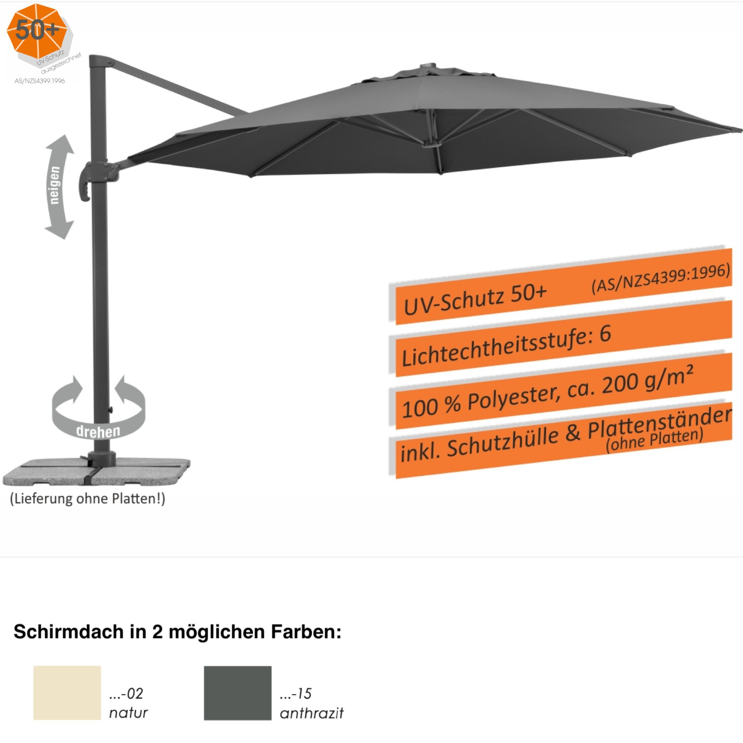 Schneider Schirme Sonnenschirm Schneider Schirme Rhodos Grande