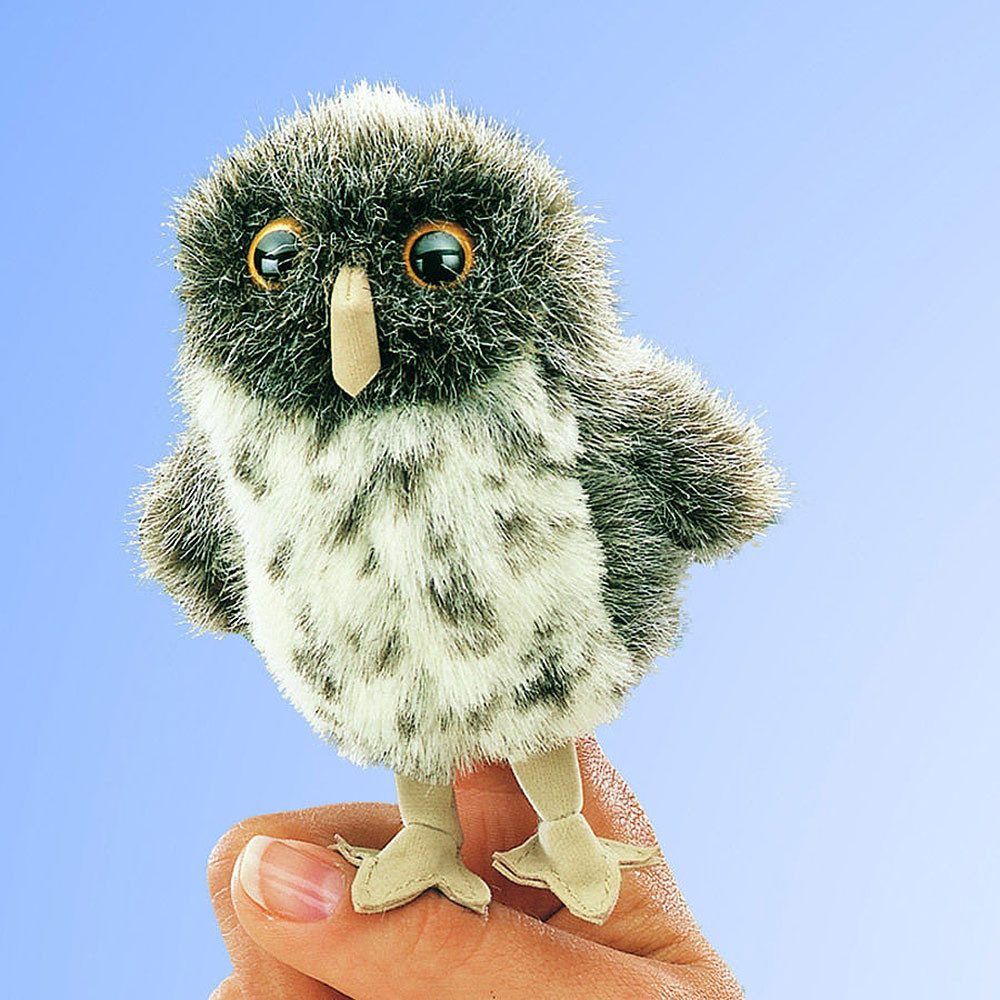 Folkmanis Handpuppen Fingerpuppe Folkmanis Fingerpuppe mini-Eule 2638 (Packung)