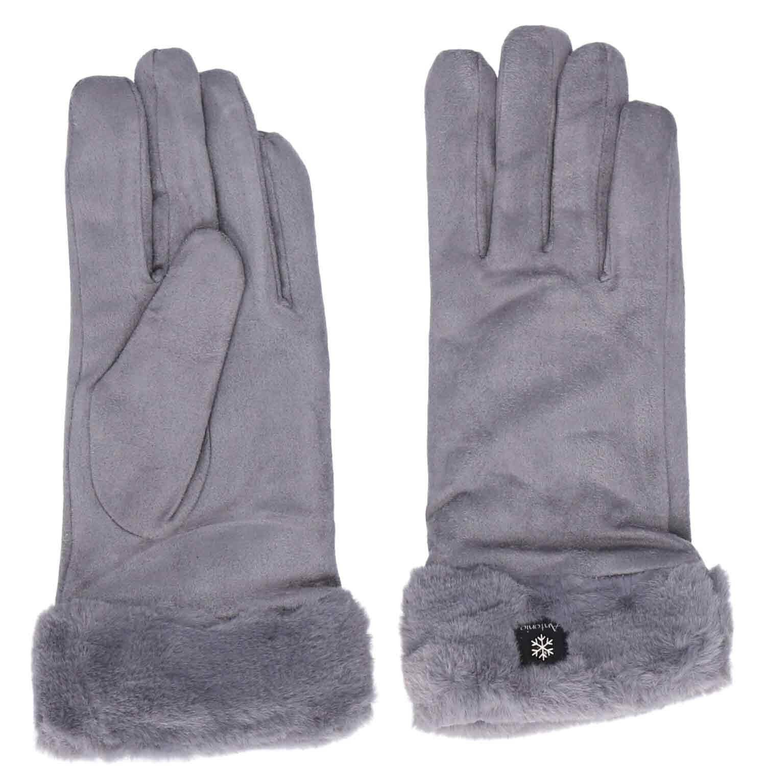 Antonio Strickhandschuhe Antonio Damen Winter Fingerhandschuhe dark grey