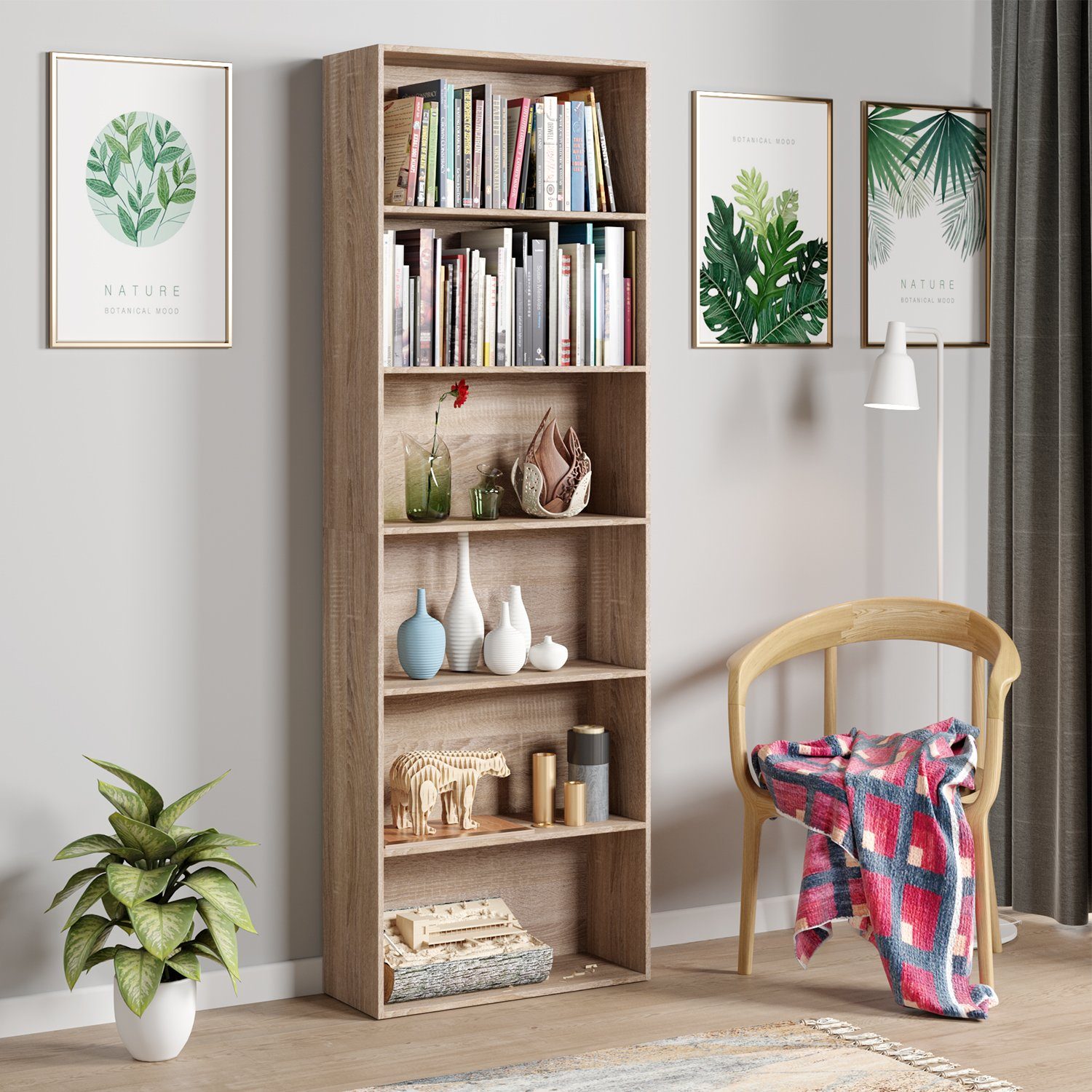 Homfa Bücherregal, Standregal Büroregal Raumteiler mit günstig online kaufen