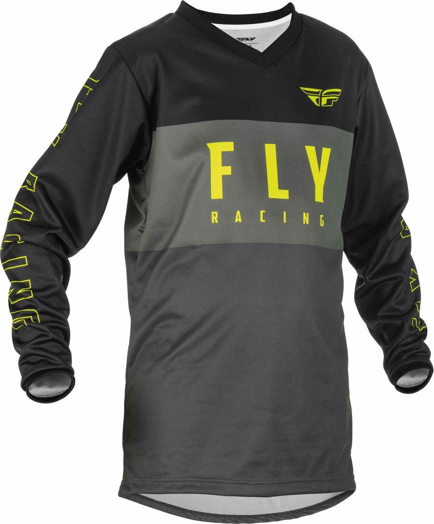 F-16 Jersey Funktionsshirt Jugend Fly Black/Grey/Yellow Racing
