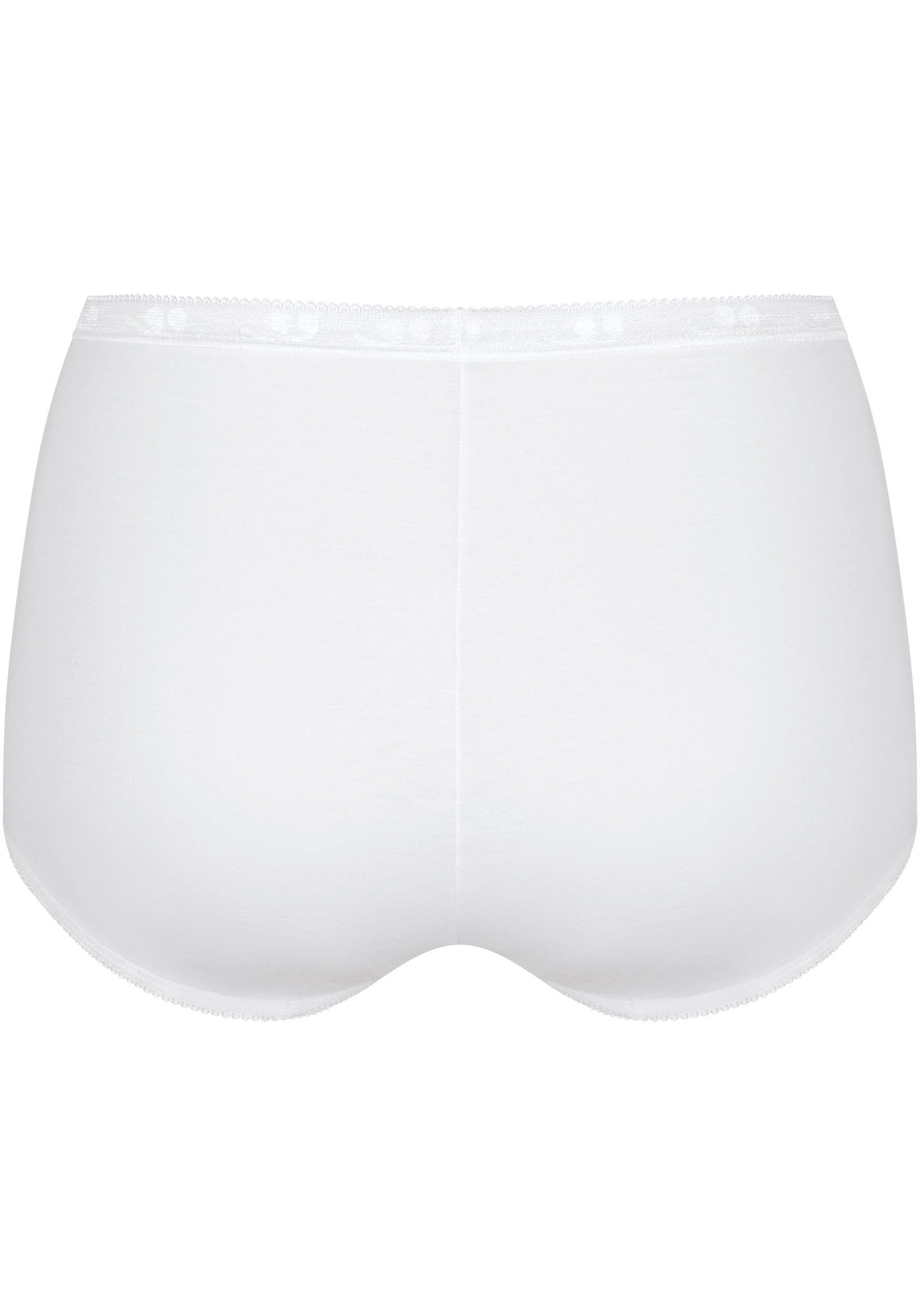 extra kleinen Sloggi Zierborten Basic+ softe Maxislip mit (3-St) WHITE Kanten,