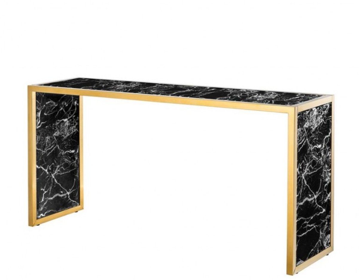 Casa Padrino Beistelltisch Luxus Konsole Gold 150 x 40 x H. 75 cm - Luxus Kollektion