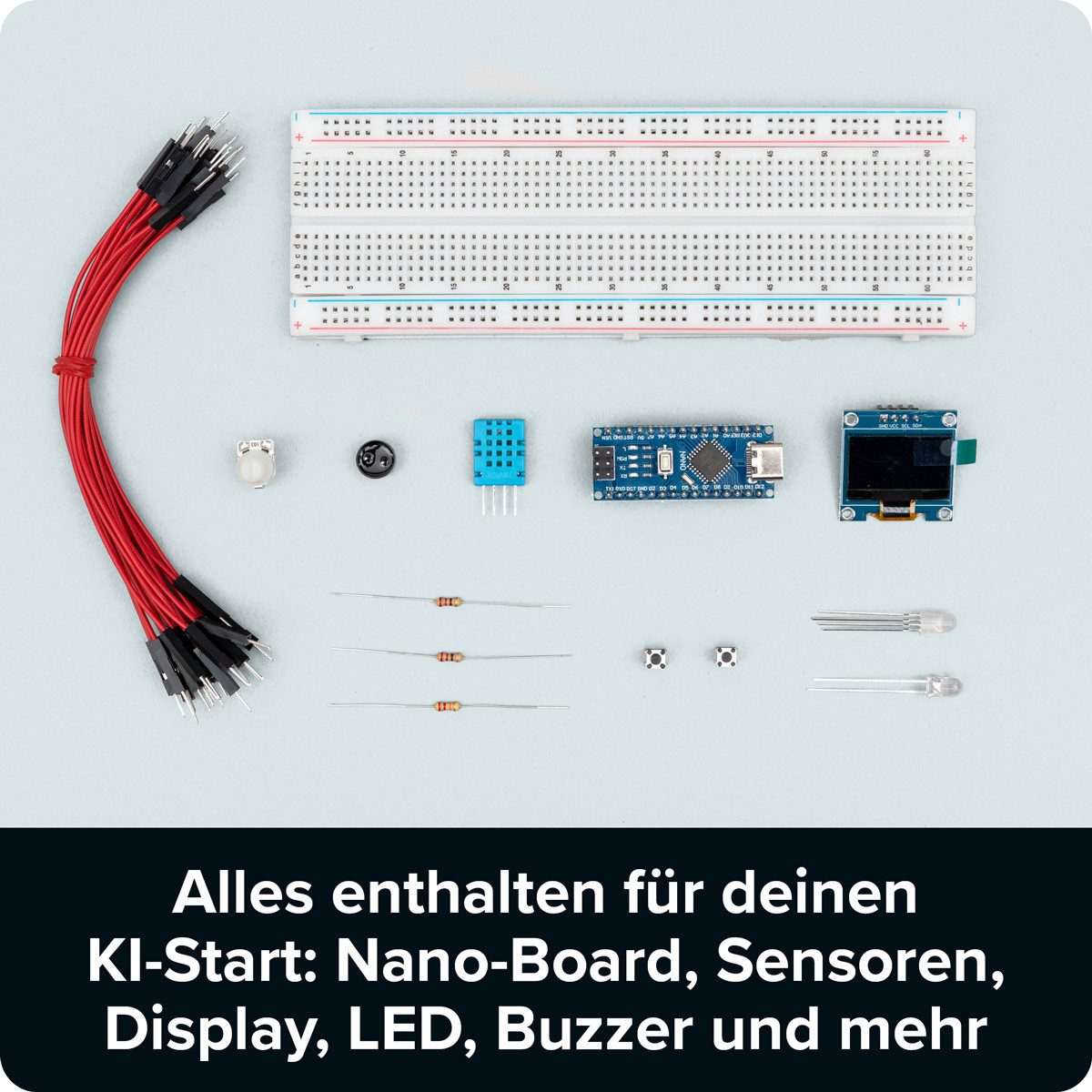 Franzis Experimentierkasten FRANZIS Maker Kit Programmieren Lernen mit KI, (20-tlg)