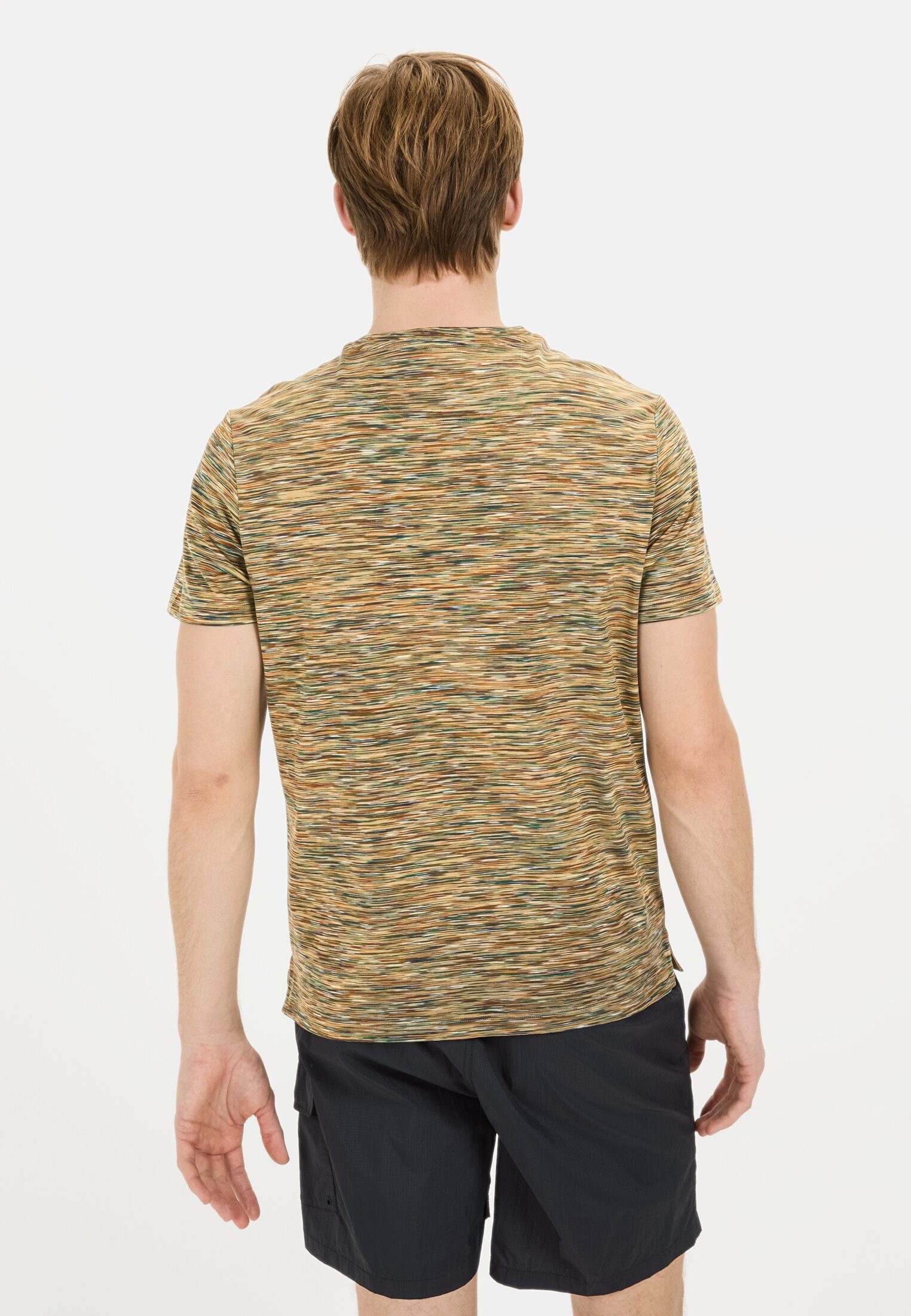 camel active T-Shirt mit geripptem Kragen Kurzarm Rundhals günstig online kaufen