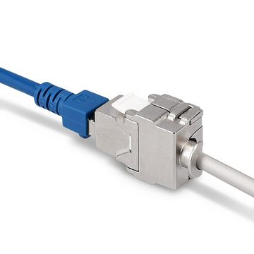 kwmobile Keystone Modul CAT 6A Kabel - 10 Gbit/s - Schnappverschluss - 48x Netzwerk-Adapter, 3,85 cm