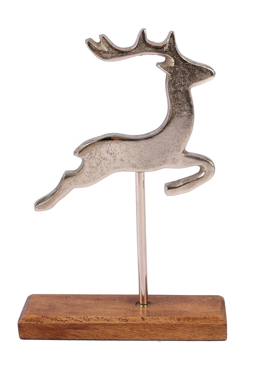 New Home Dekofigur Deko-Hirsch 13x19cm Tierfigur Dekofigur Weihnachtsdeko Winterdeko Deko