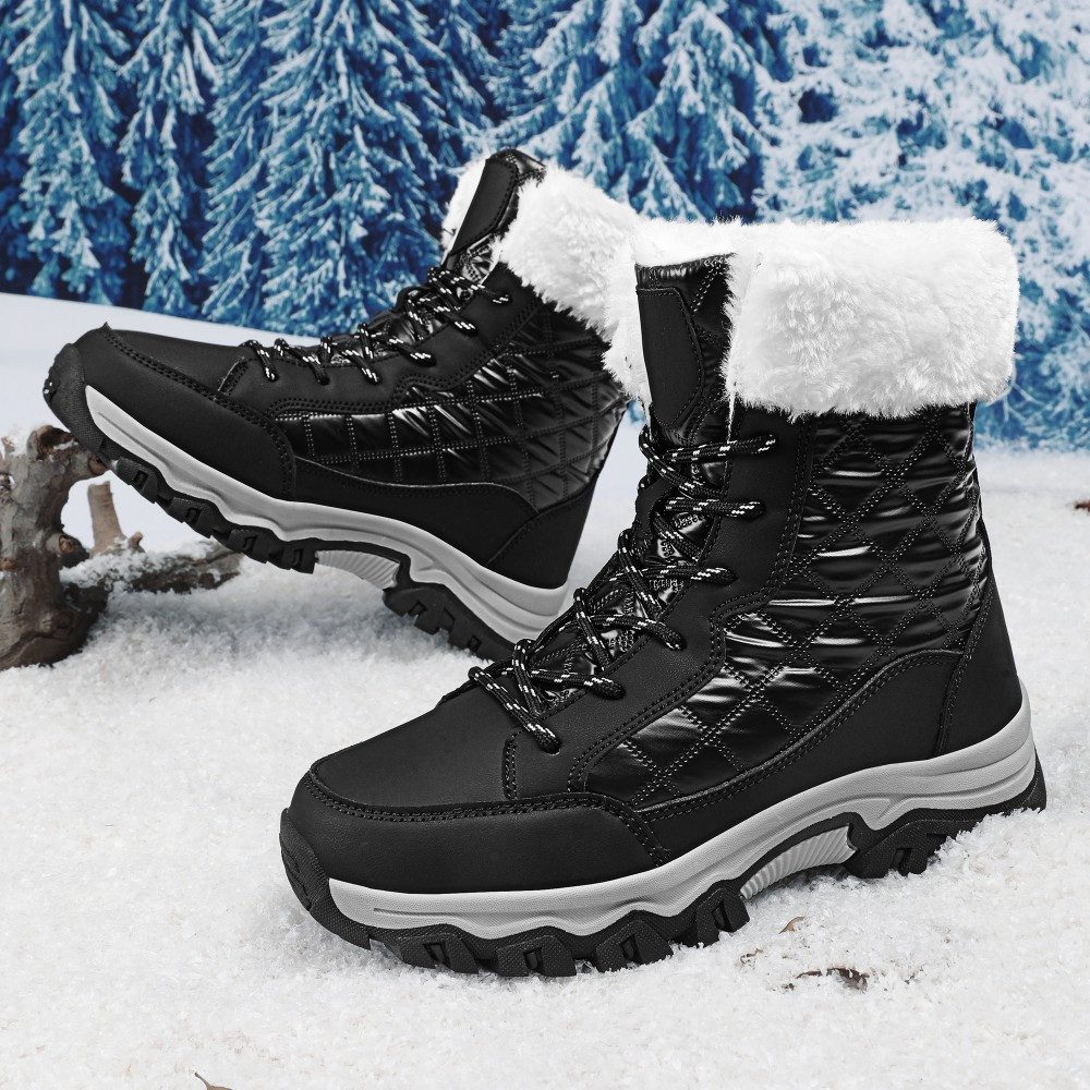 HUSK'SWARE Schneeschuhe Warme Damen Winterstiefeletten (Wind- und wasserabweisend Bequeme Passform), Weiches Innenfutter Rutschfeste Sohle – Bild 4 von 5