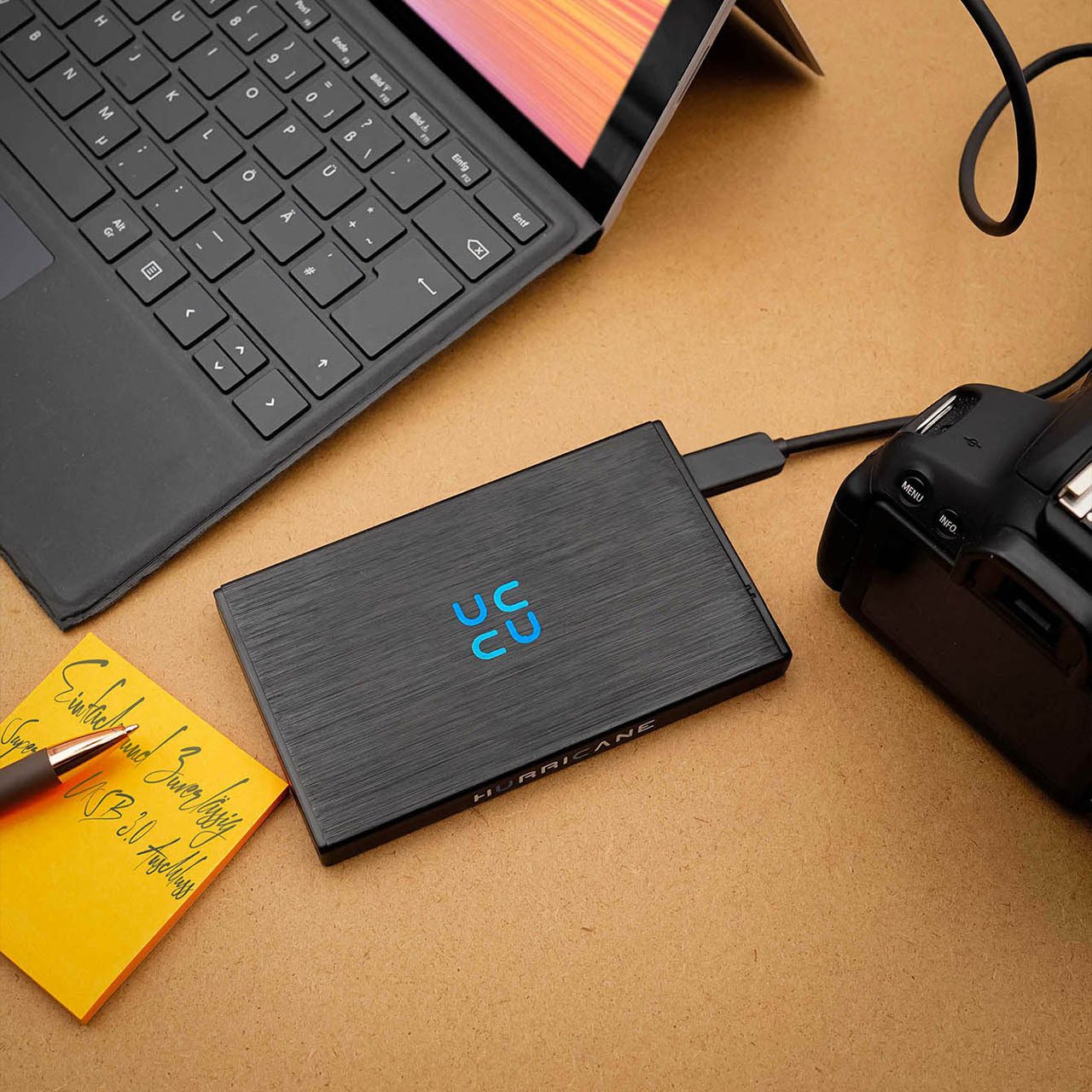 HURRICANE GD25612C Externe Festplatte 640GB 2,5" USB-C HDD Speicher externe HDD-Festplatte 2,5", für PC, Laptop, PS4, PS5, Xbox - kompatibel mit Windows, Mac, Linux