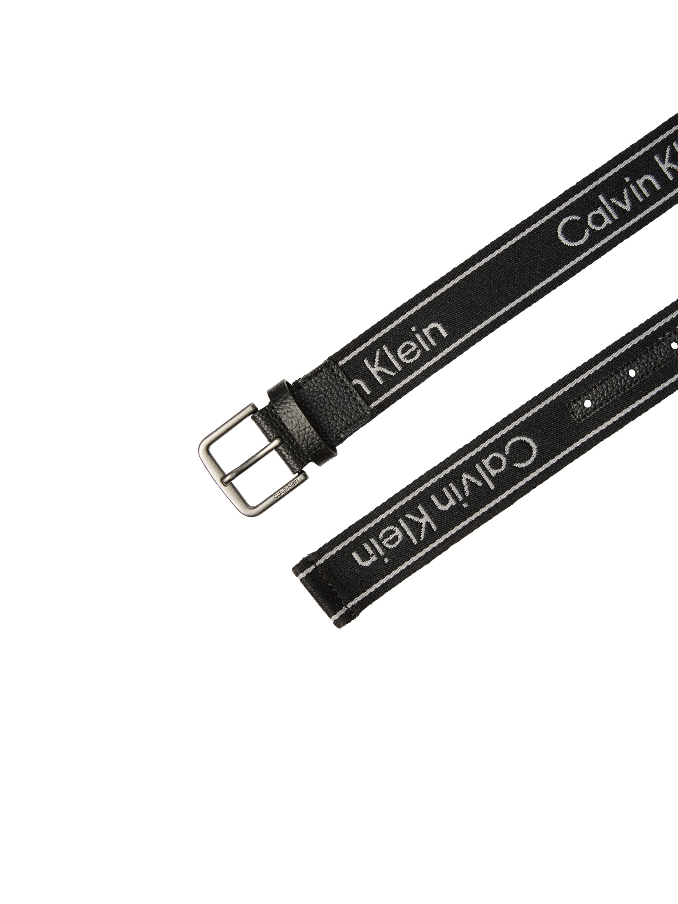 Calvin Klein Stoffgürtel SHORT ROUND BUCKLE WEBBING 35MM Regular fit und größenverstellbar