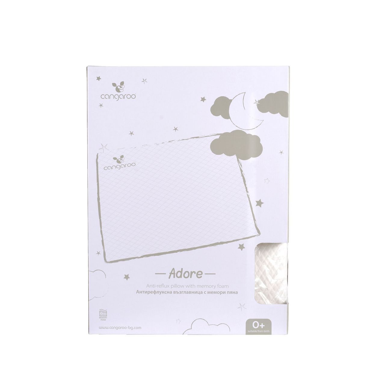 Cangaroo Babykissen Adore 60 x 45 cm, Memory-Schaum, 12° Neigung, Keilkissen, Bezug abnehmbar, Baumwolle – Bild 5 von 5