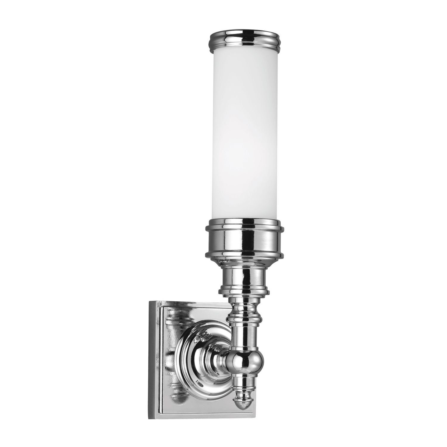 Licht-Erlebnisse Wandleuchte AMINE, LED wechselbar, Warmweiß, Wandlampe G9 IP44 Weiß Chrom Bad Badezimmer 3000 K 320 lm Glas Metall