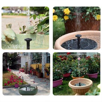 Vicbuy Gartenbrunnen, Solar Teichpumpe, Wasserpumpe, Springbrunnen, 6 Düsen