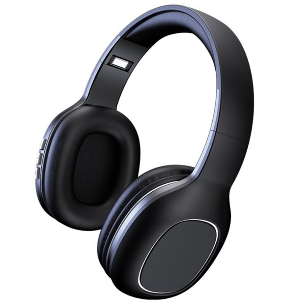 YSDYM Bluetooth Kopfhörer Over Ear, [Bis zu 52 Std] Kabellose Kopfhörer Bluetooth-Kopfhörer (mit 3 EQ-Modi,HiFi Stereo Faltbare Headset mit Mikrofon) Style 2 schwarz