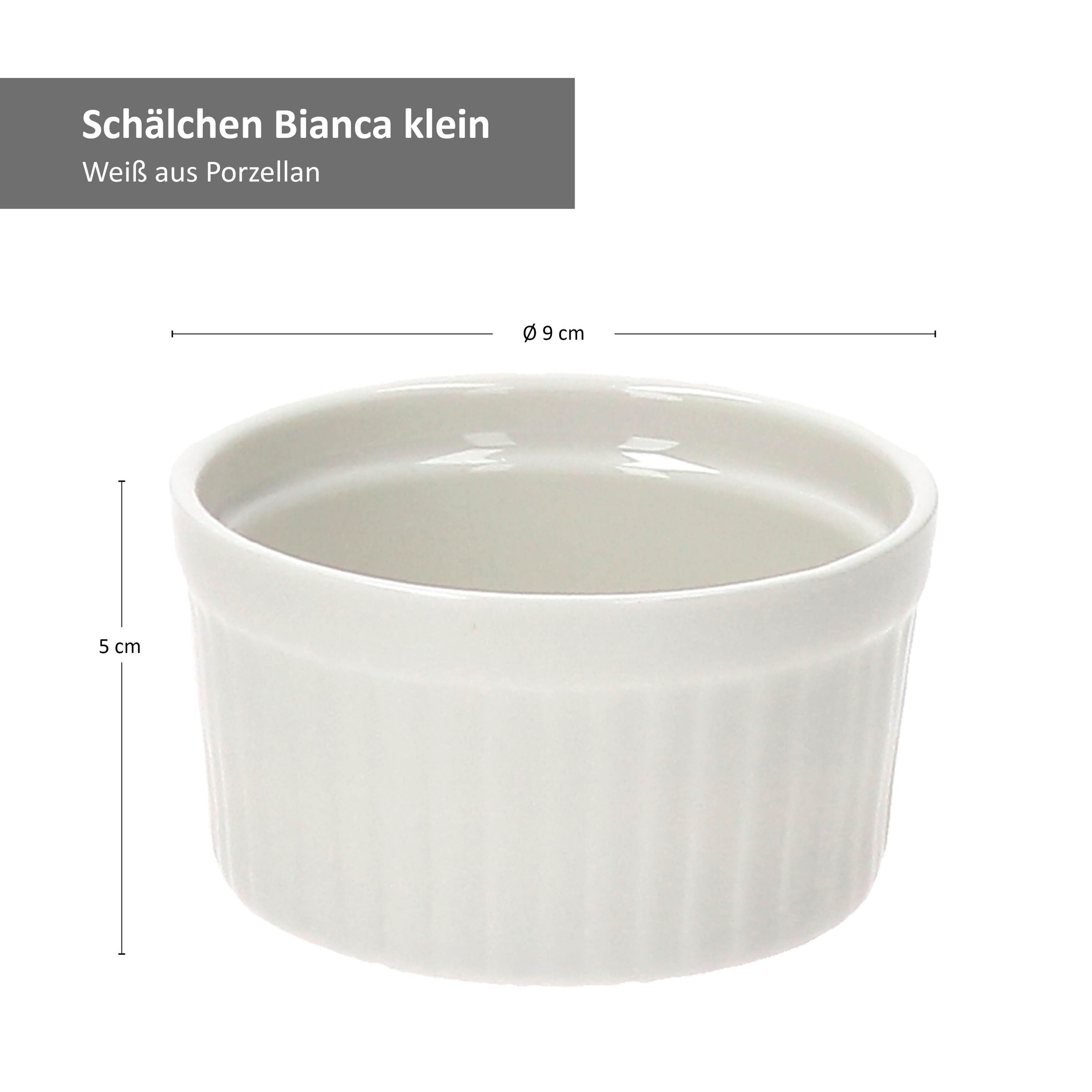 MamboCat Rührschüssel 12x Muffin Schälchen Bianca Weiß 120ml Mini-Backform Crème Brûlée, Porzellan – Bild 4 von 4
