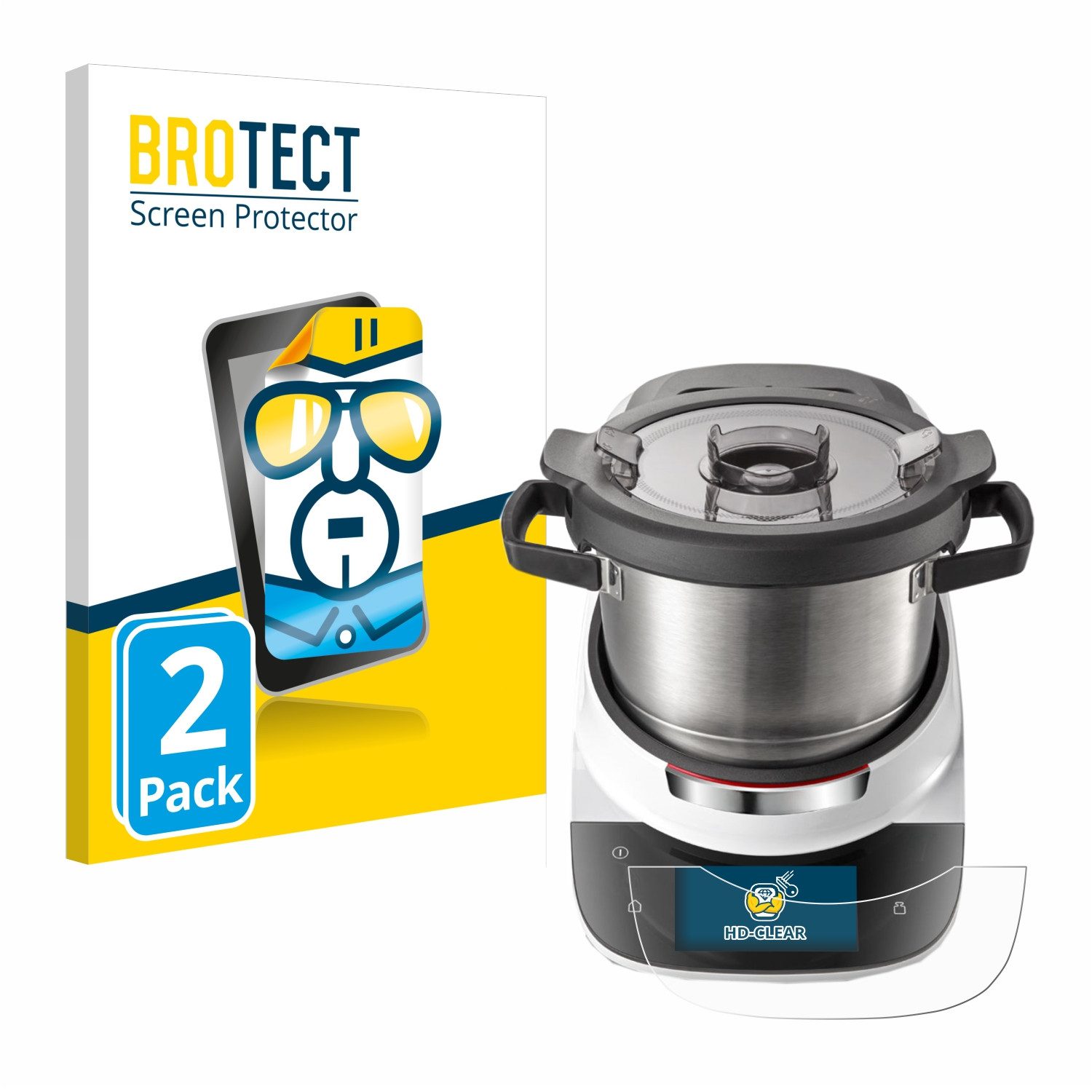 BROTECT Displayschutzfolie Schutzfolie für Bosch Cookit, 2 Stück, Displayschutz Schutz Folie Klar Transparent
