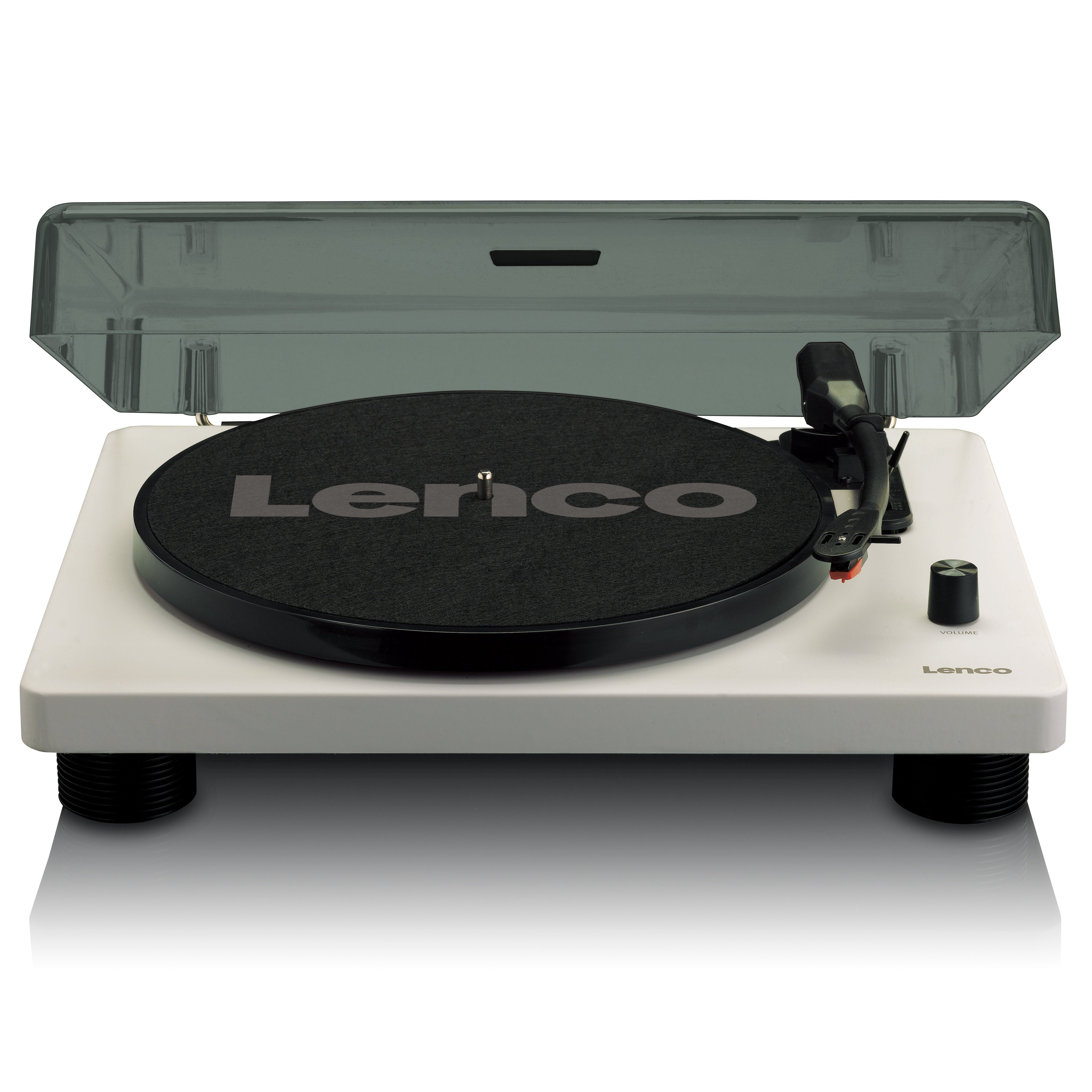 Lenco LS-50GY Plattenspieler (Riemenantrieb, Integrierte Lautsprecher, RCA/USB-Anschluss für Vinyl Digitalisierung)