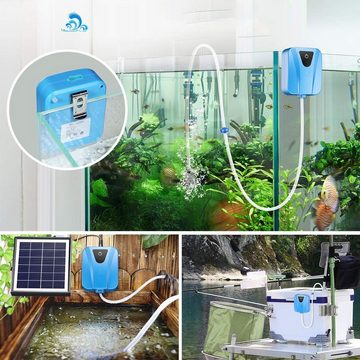Dedom Teichbelüfter Luftpumpe, Sauerstoffpumpe, Solarmodul, für Garten Teich Aquarium