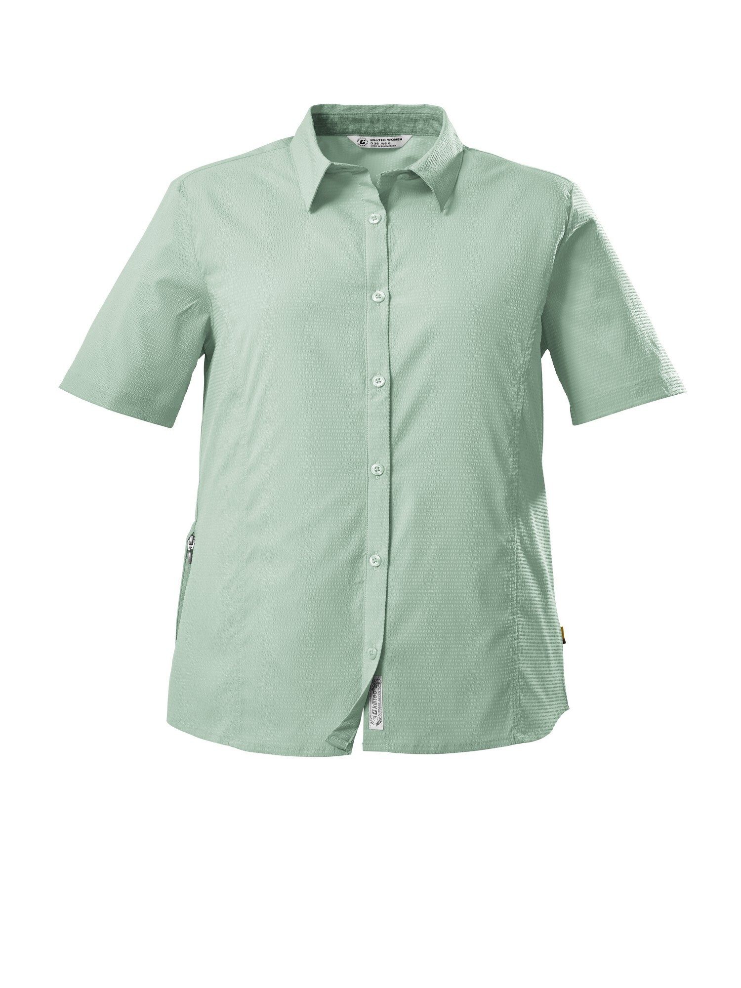 killtec dames Functionele blouse met korte mouwen KOS 1 WMN WVN SHRT, lachs, 42, 42840-000