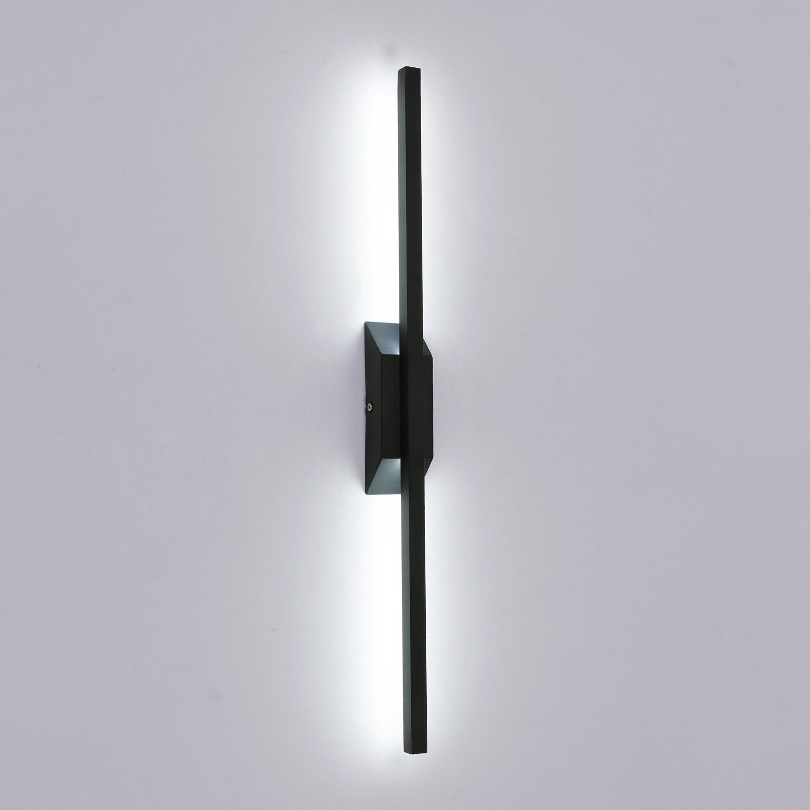 Goeco Wandleuchte Schwarze Büro Wandlampe, LED-Wandleuchte, 58x5x4,5 cm, 10W, LED fest integriert, Weißlicht