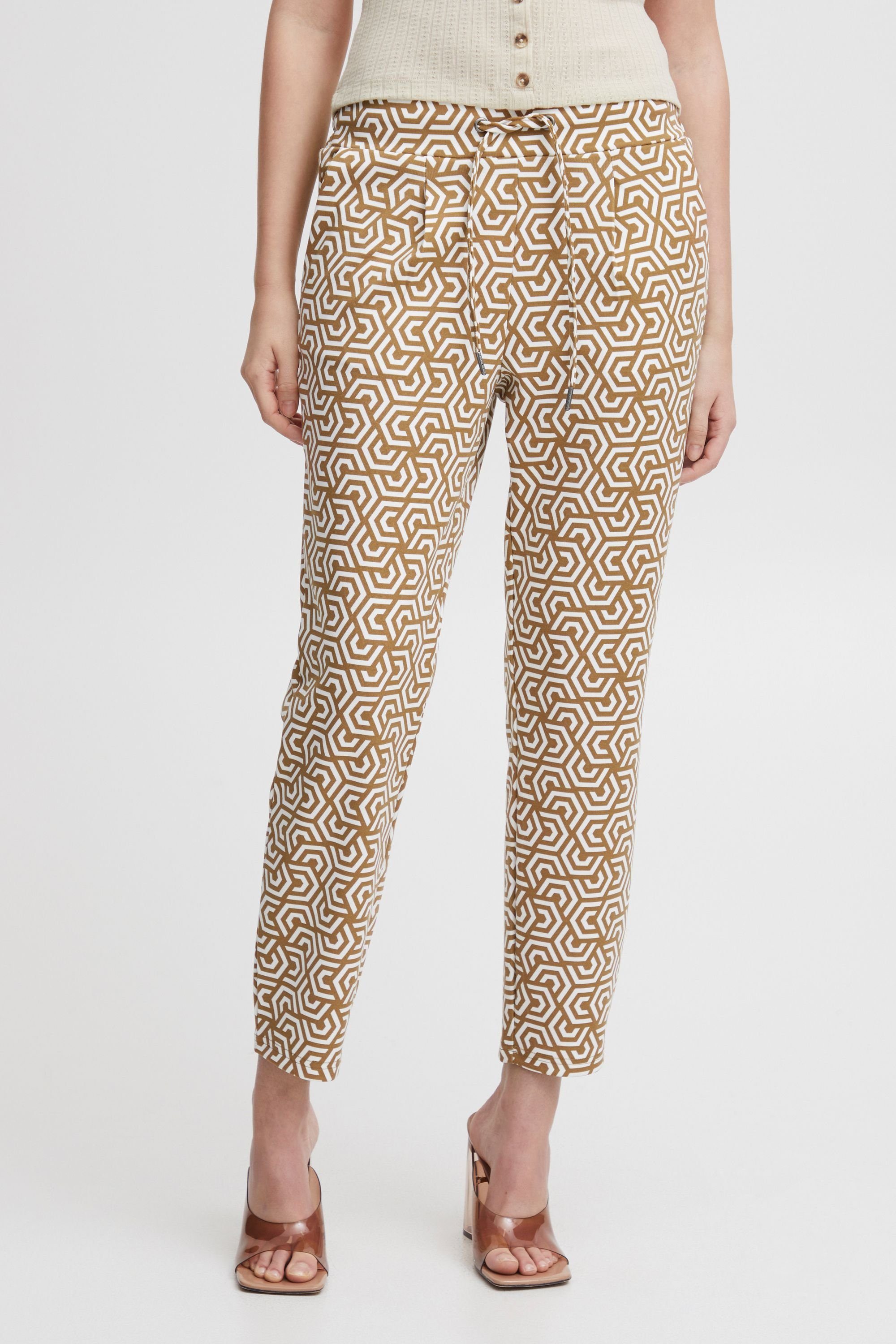 b.young Stoffhose BYRIZETTA AOP PANTS Mix Toasted Coconut (201687) - 20812836