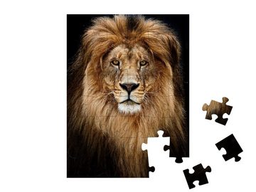 puzzleYOU Puzzle Porträt eines beeindruckenden Löwen, 48 Puzzleteile, puzzleYOU-Kollektionen Löwen, Tiere in Savanne & Wüste