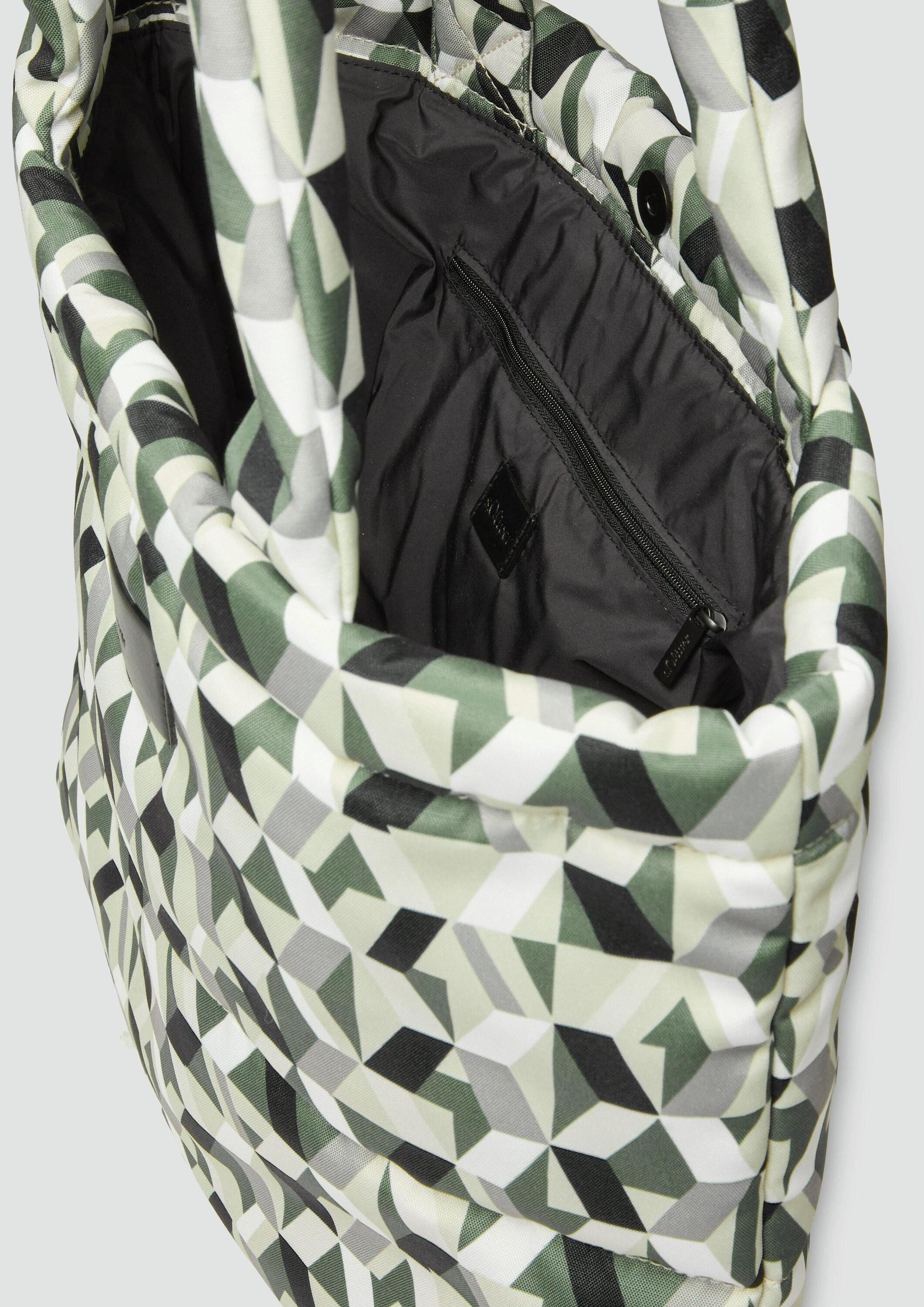 s.Oliver Handtasche Tasche, Shopper aus bedrucktem Nylon