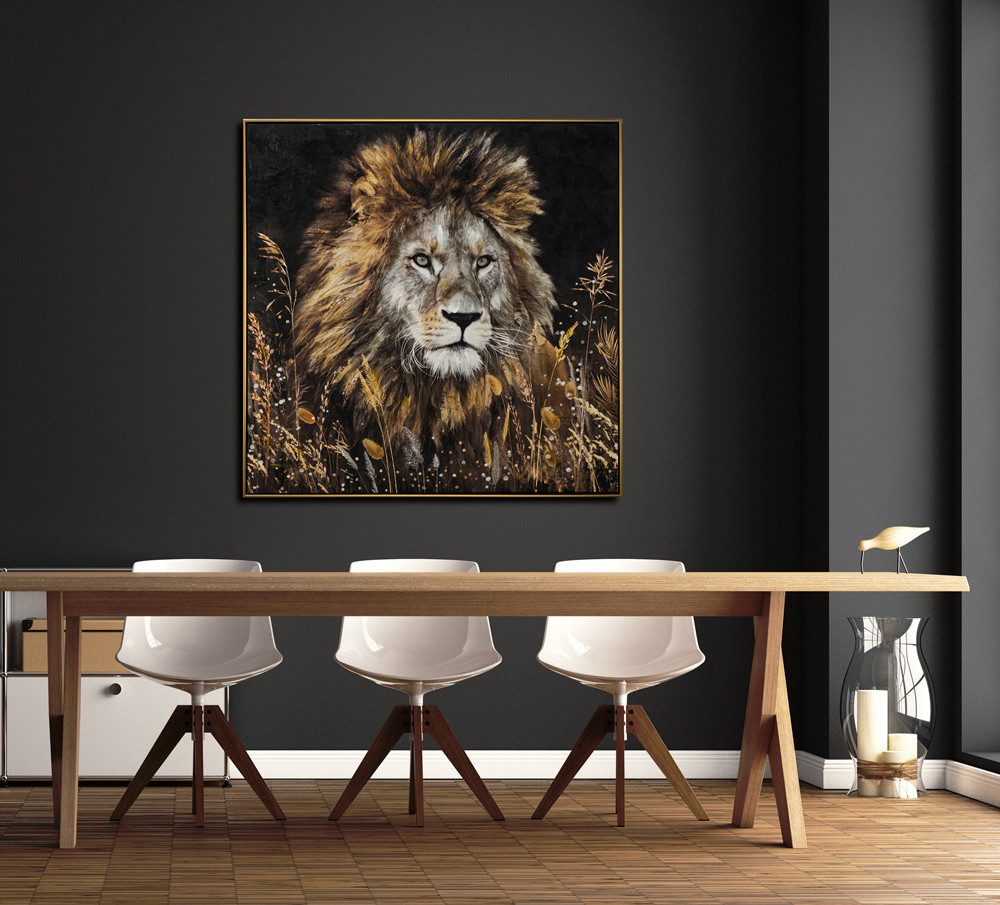 ArtUniverse Gemälde König der Löwen 102,5x102,5 cm, König der Löwen