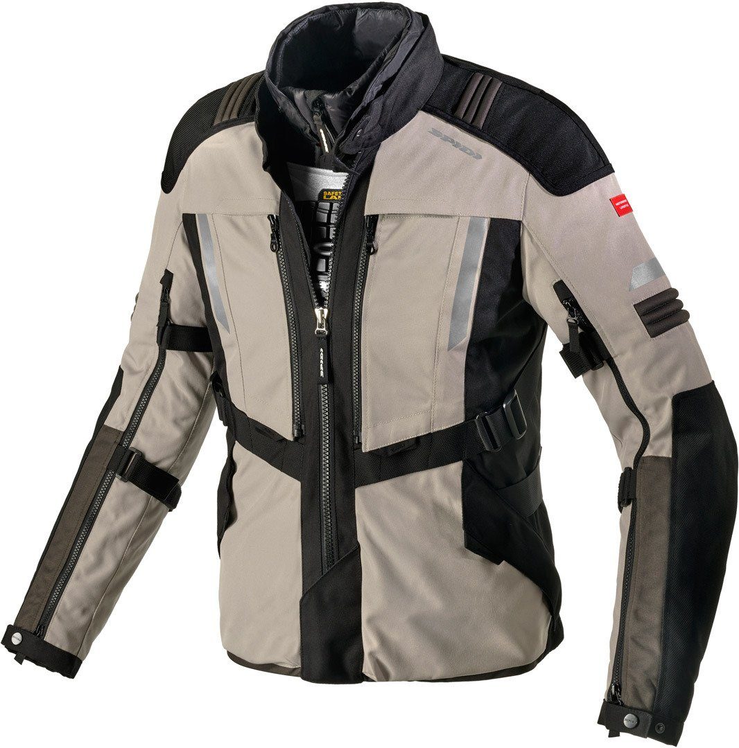 SpiDi Motorradjacke Modular Motorrad Textiljacke 3-Lagen-Laminat,herausnehmbares Innenfutter,herausnehmbare Membra