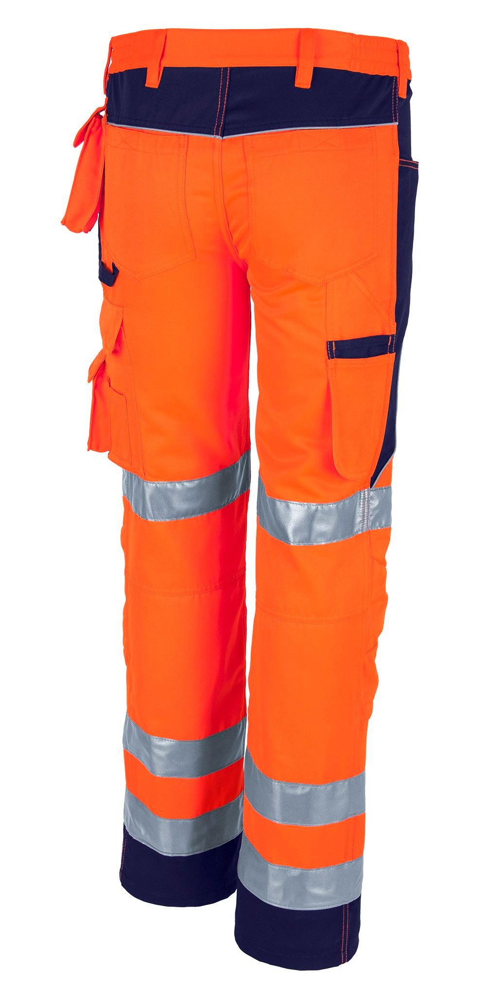 Qualitex Workwear Arbeitsbundhose reflektierende PROfessionals Warnschutz-Bundhose (faserverstätkt) (1-tlg) Arbeitshose mit 13 Taschen - Strapazierfähig - mit Zertifizierung