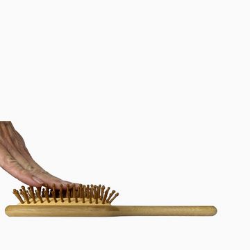 Haarwerkstatt Haarbürste Profi Haarbürste - Die optimale Holzbürste für Ihr Haar, Vereinfacht das Durchkämmen und Entwirren der Haare