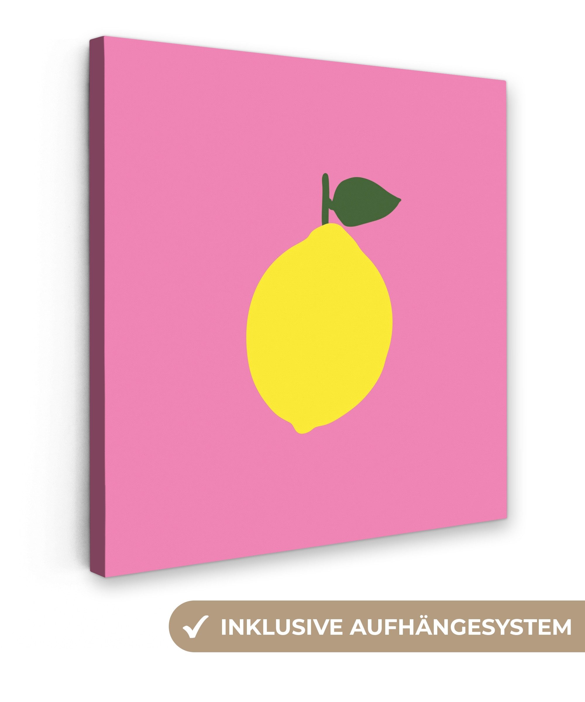 OneMillionCanvasses® Leinwandbild Zitrone - Gelb - günstig online kaufen