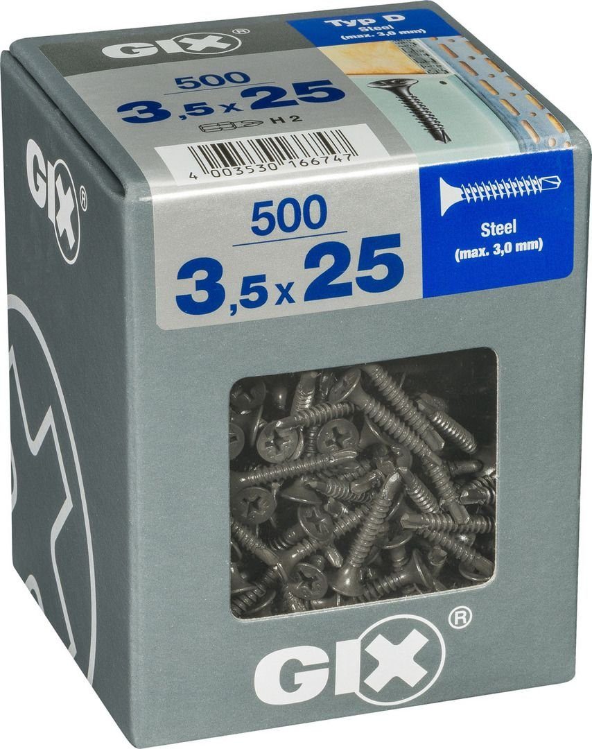 25 PH SPAX x mm 500 Spax - Trockenbauschrauber Schnellbauschrauben 2 3.5