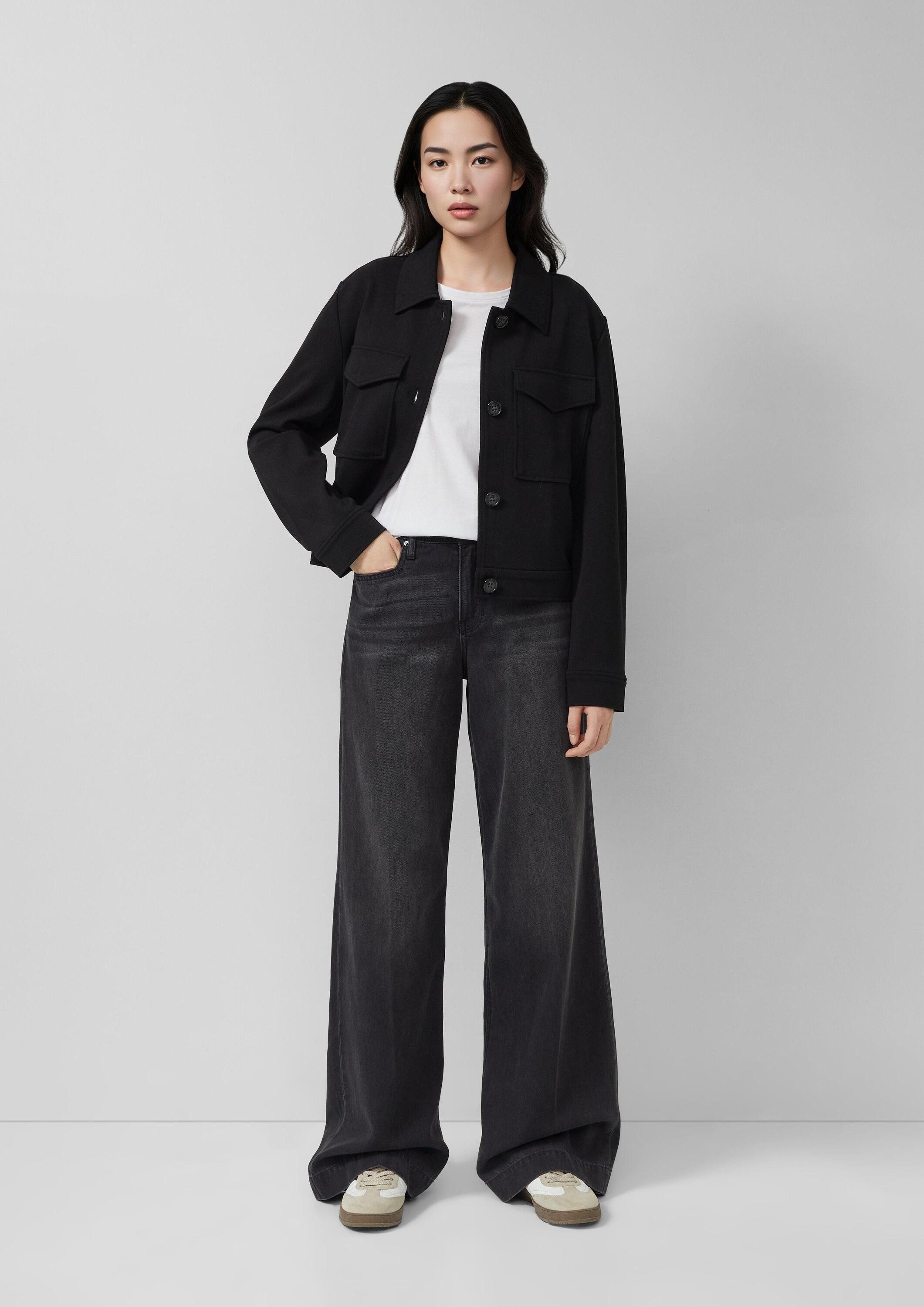 s.Oliver Funktionsjacke Indoor-Jacke Strukturierte Jacke aus Interlock