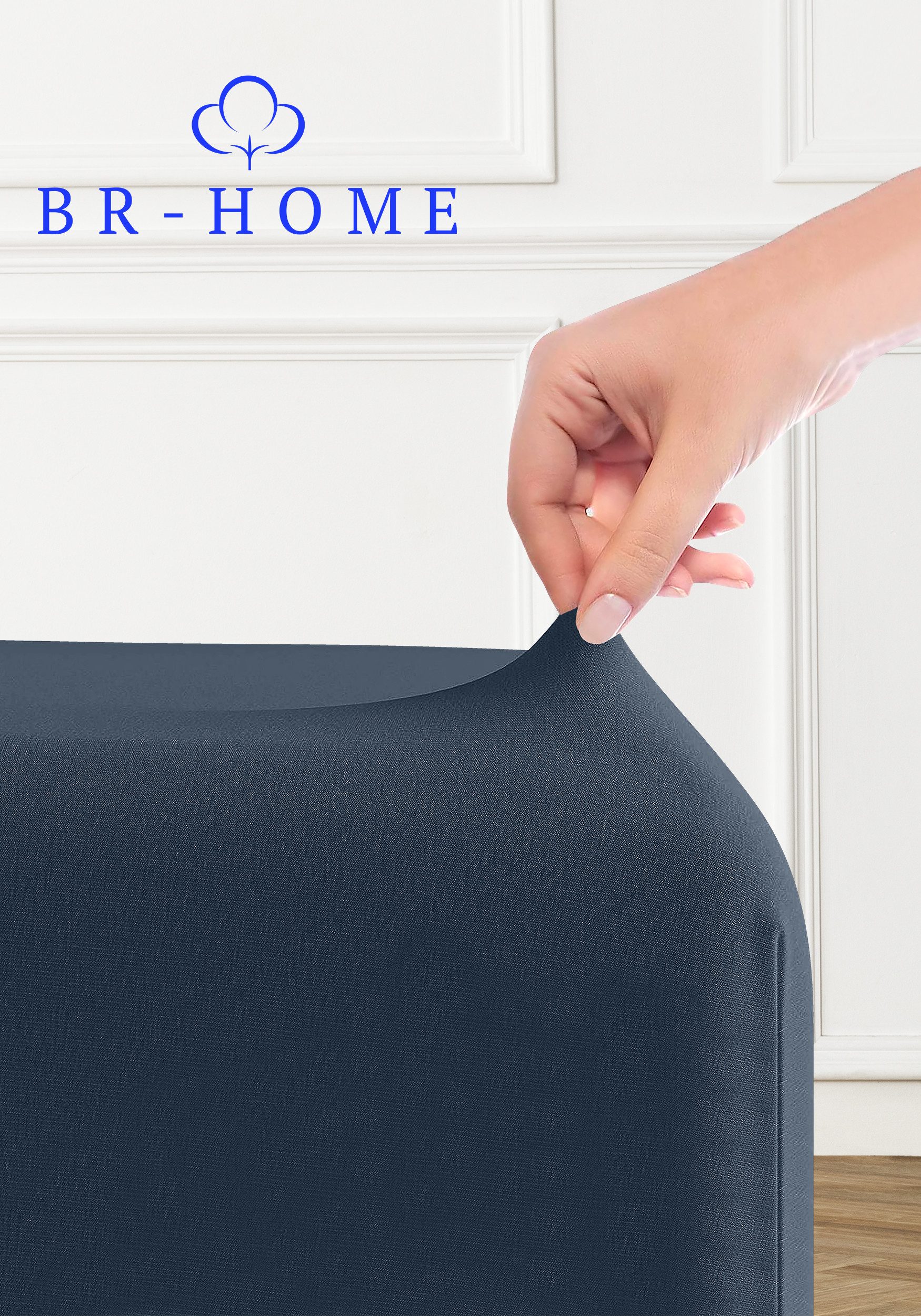 BR-Home Spannbettlaken bis zu 25cm, 100% Baumwolle Jersey Bettlaken, Spannb günstig online kaufen