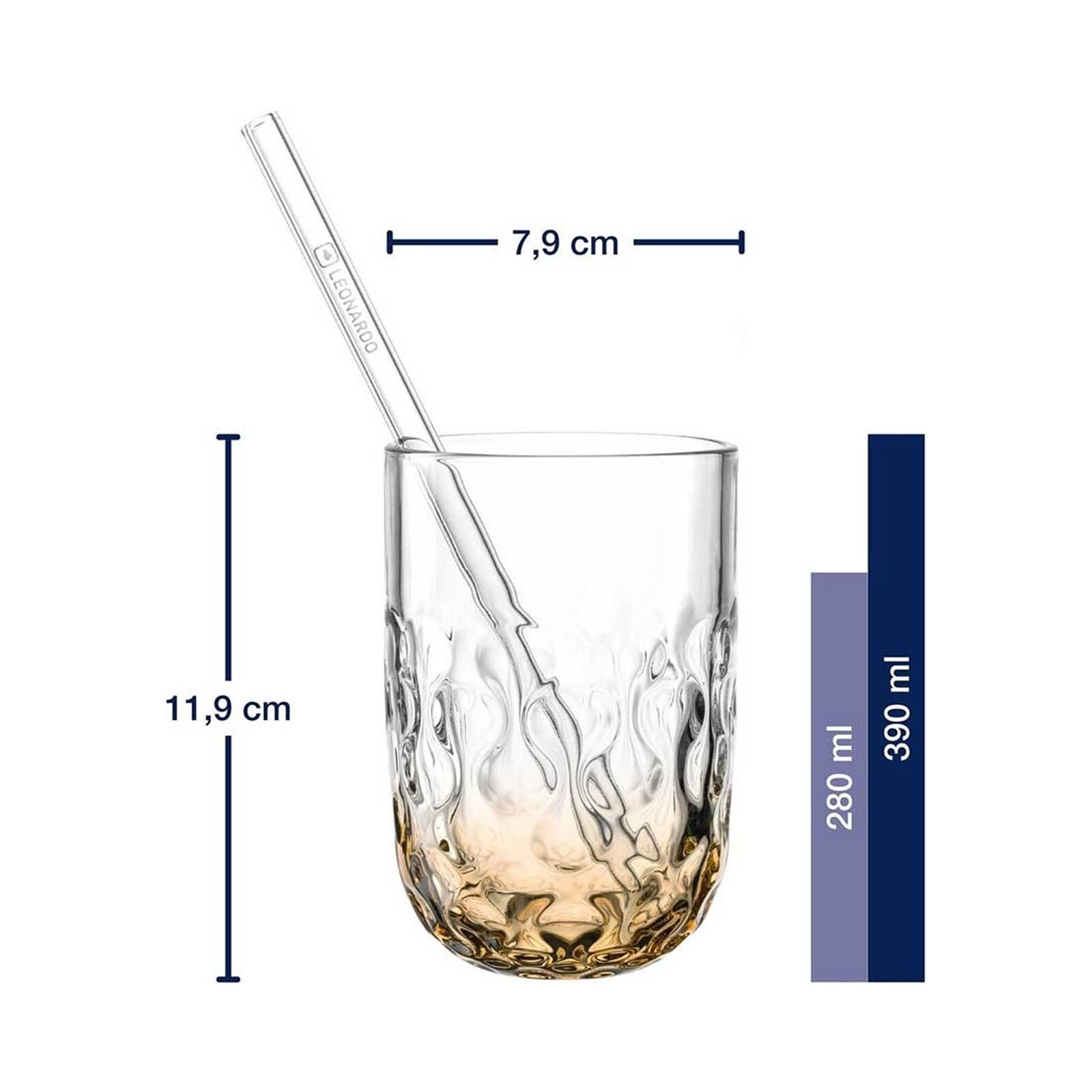 LEONARDO Latte-Macchiato-Glas Gocce, 12-tlg., Glas
