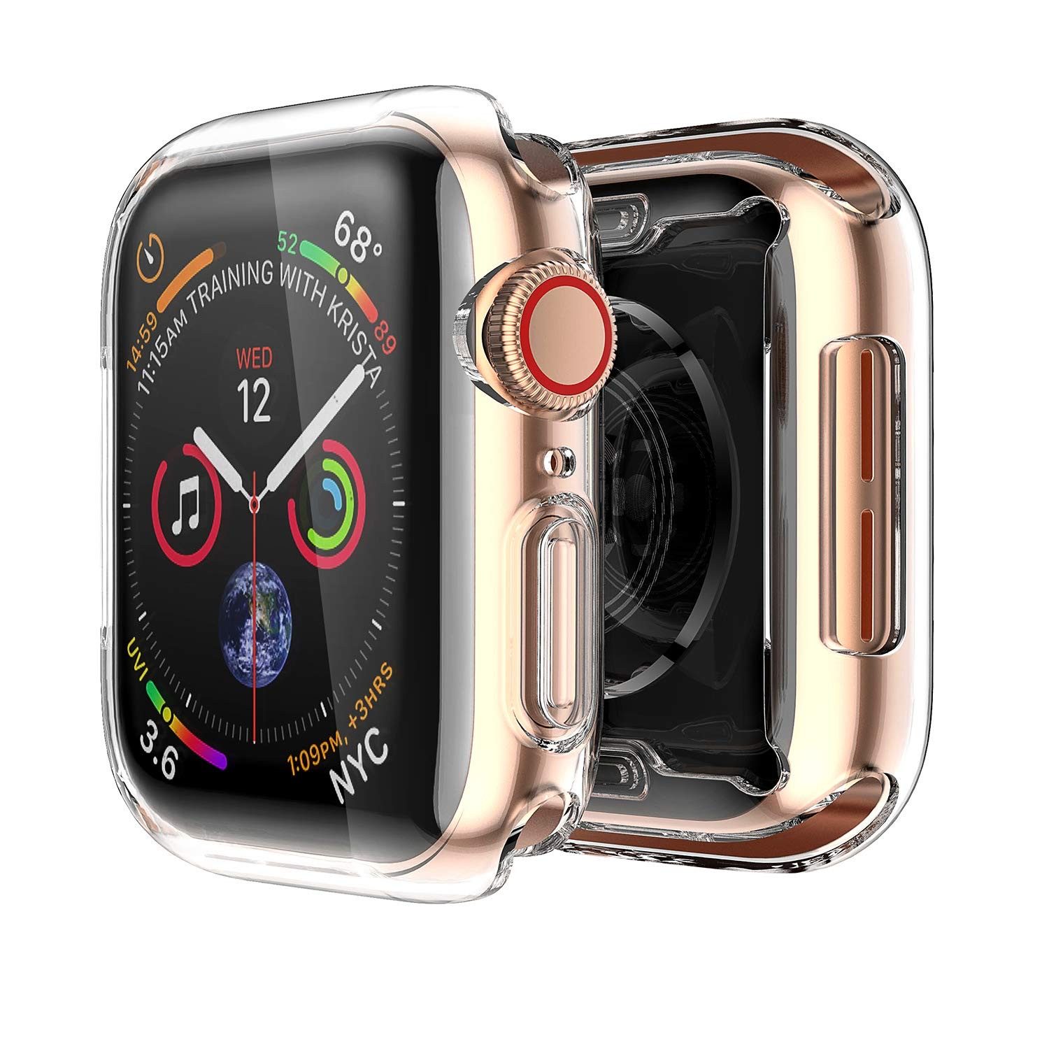 AVANA Smartwatch Hulle fur Apple Watch Series 6 5 4 SE 40mm 44mm Hulle Schutzhulle Case 360 Full Cover Displayschutz Transparent