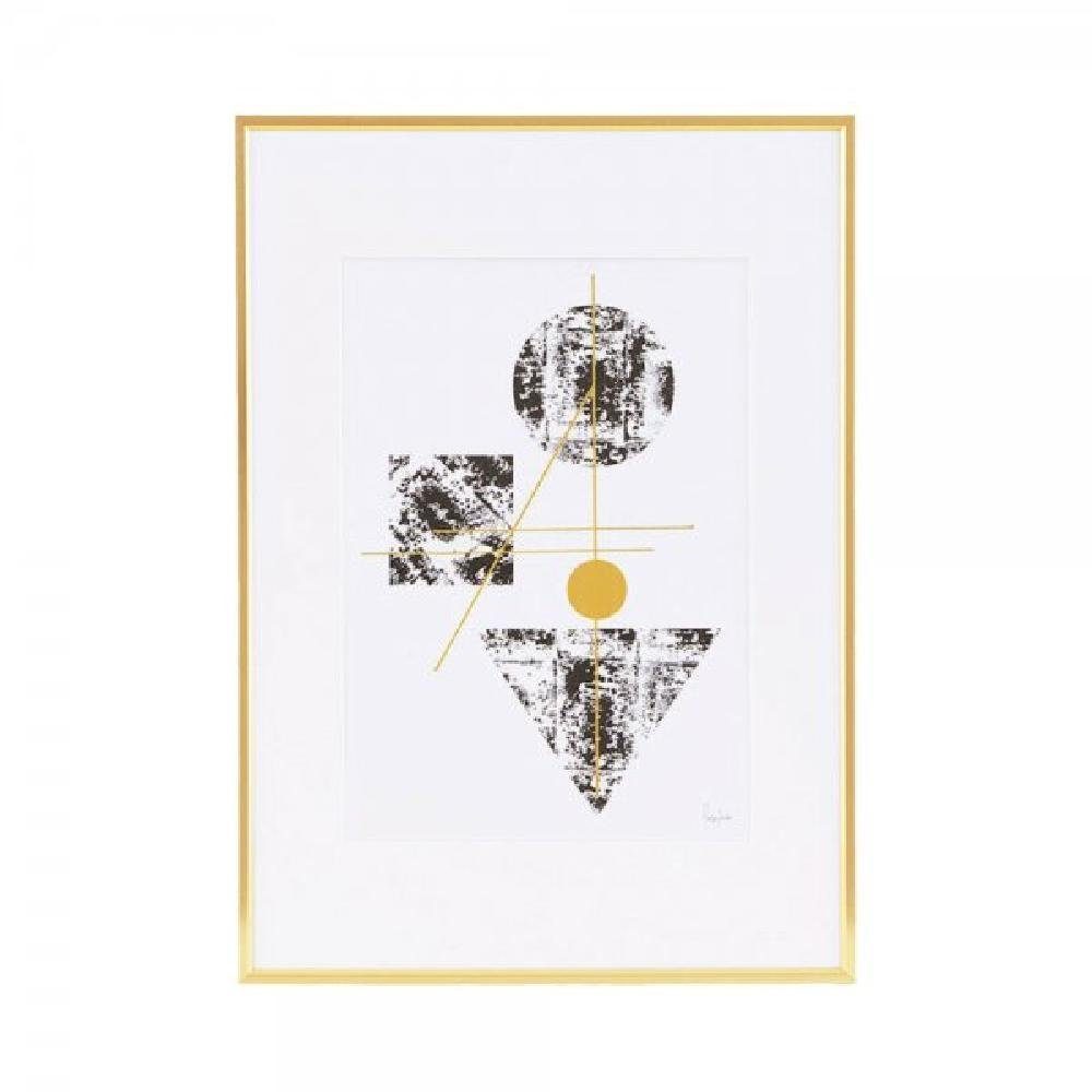 mit Doctor Rahmen Illustration NY House Wanddekoobjekt Gold (29,7x42cm)